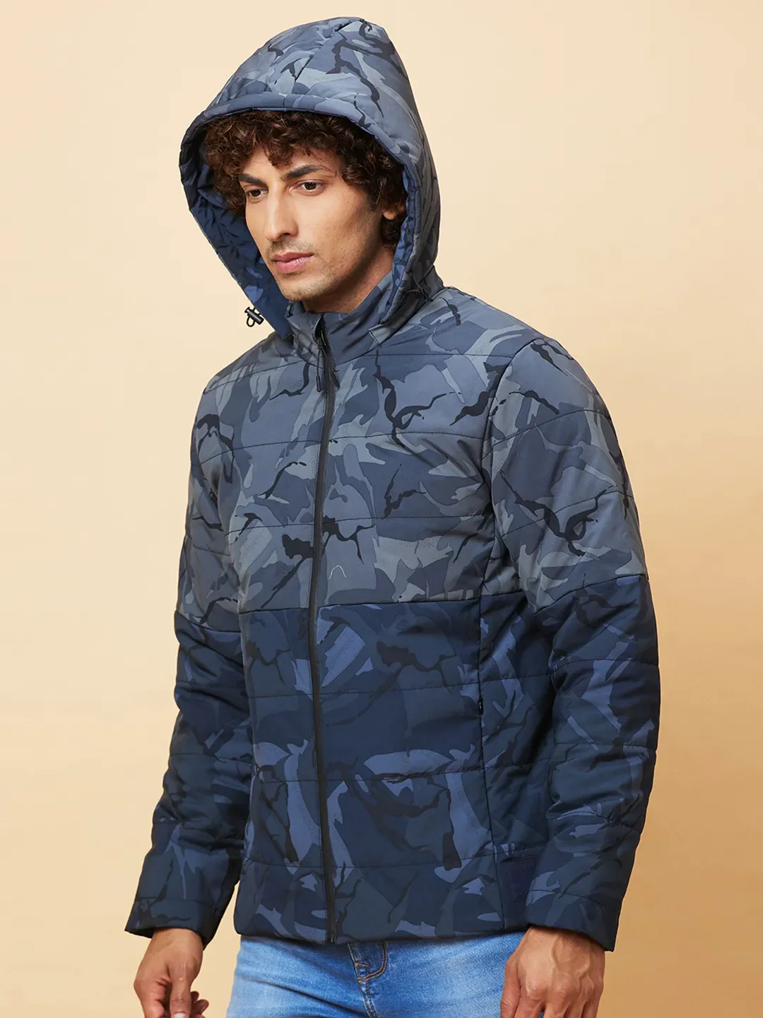 Grey Regular Fit Men's Jacket by Being Human Clothing - Image 4