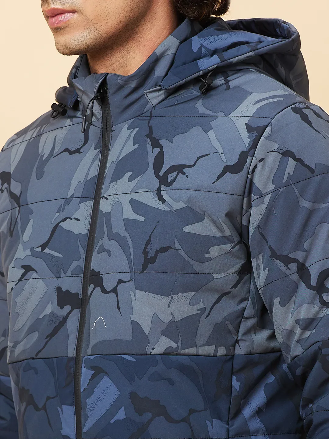 Grey Regular Fit Men's Jacket by Being Human Clothing - Image 5