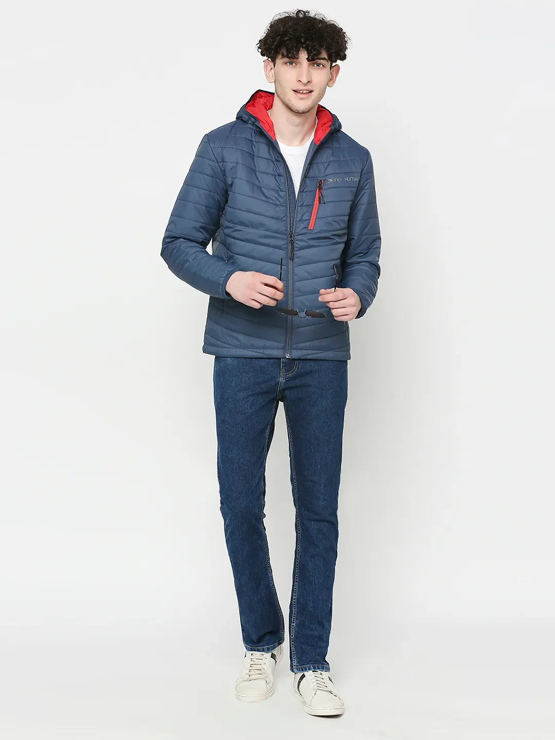 Blue Regular Fit Long Sleeves Men's Jacket by Being Human Clothing - Image 6