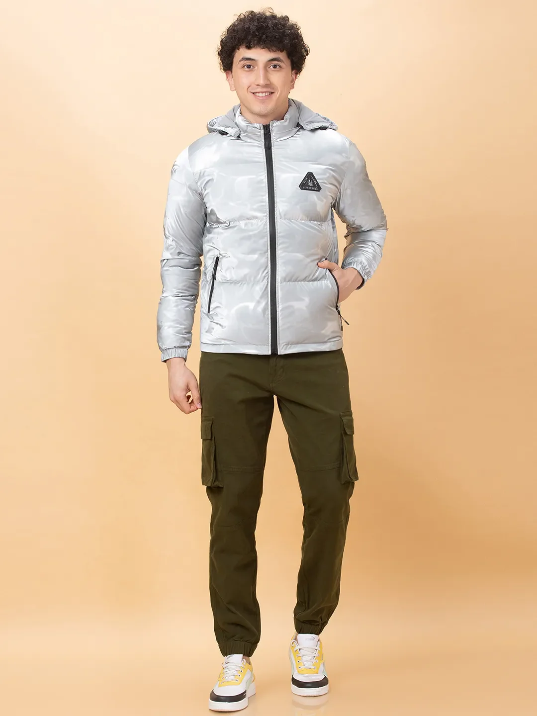 Metalic Regular Fit Men's Jacket by Being Human Clothing - Image 2