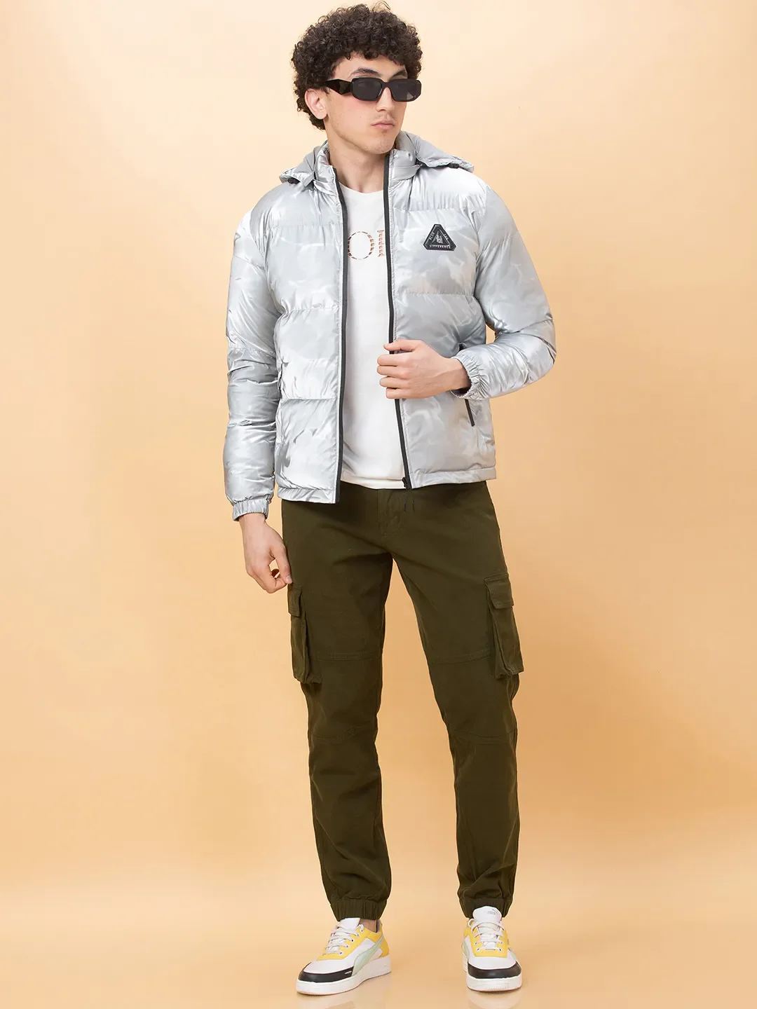 Metalic Regular Fit Men's Jacket by Being Human Clothing - Image 6