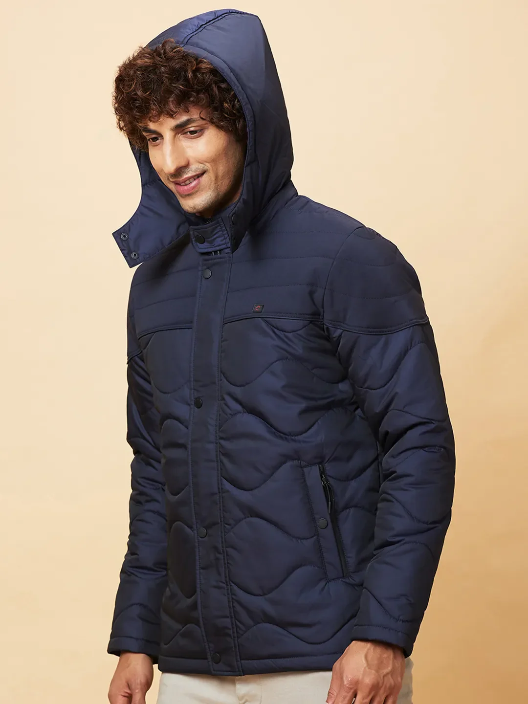 Blue Regular Fit Long Sleeves Men's Jacket by Being Human Clothing - Image 4