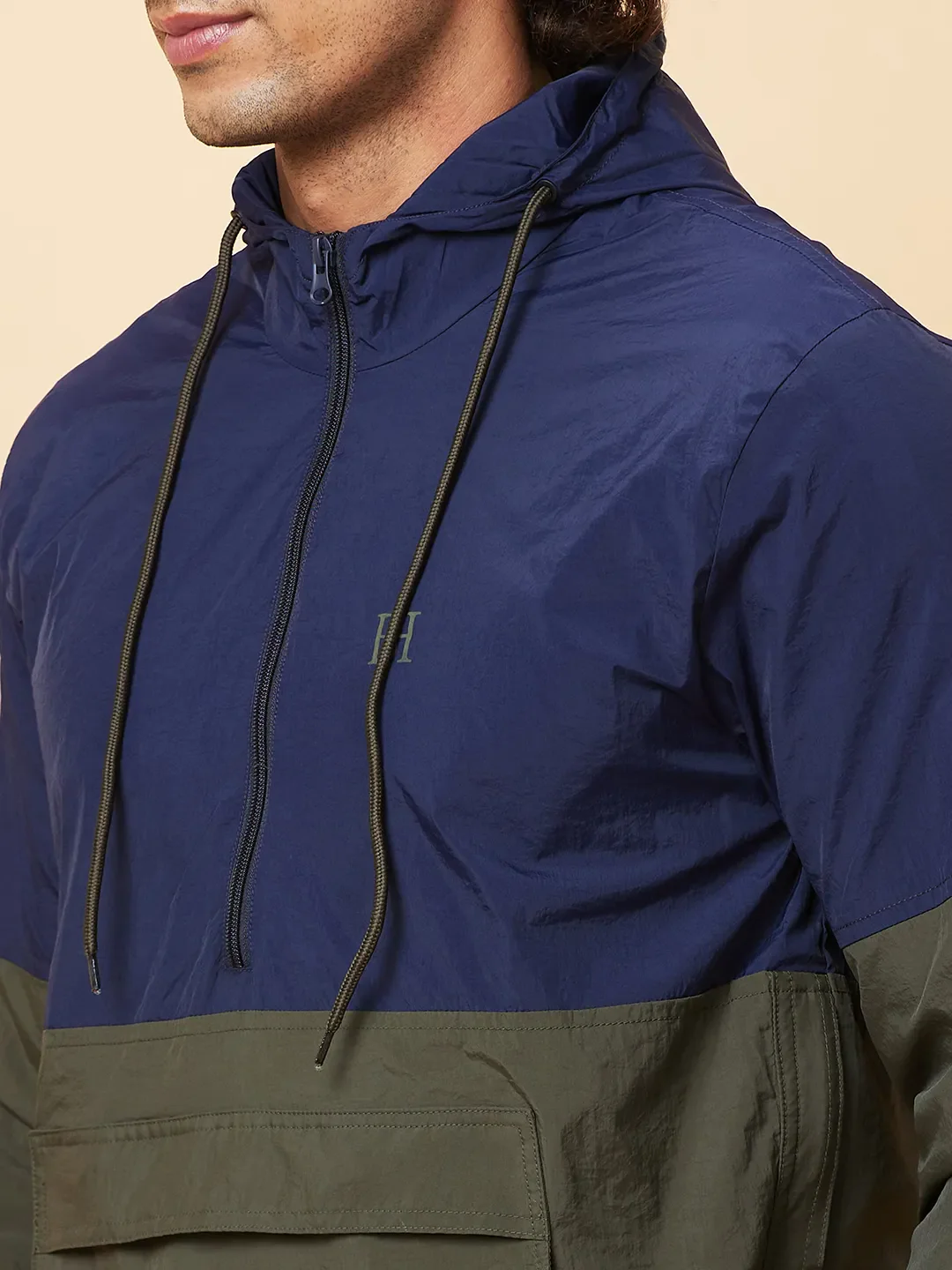 Blue Regular Fit Long Sleeves Men's Jacket by Being Human Clothing - Image 5