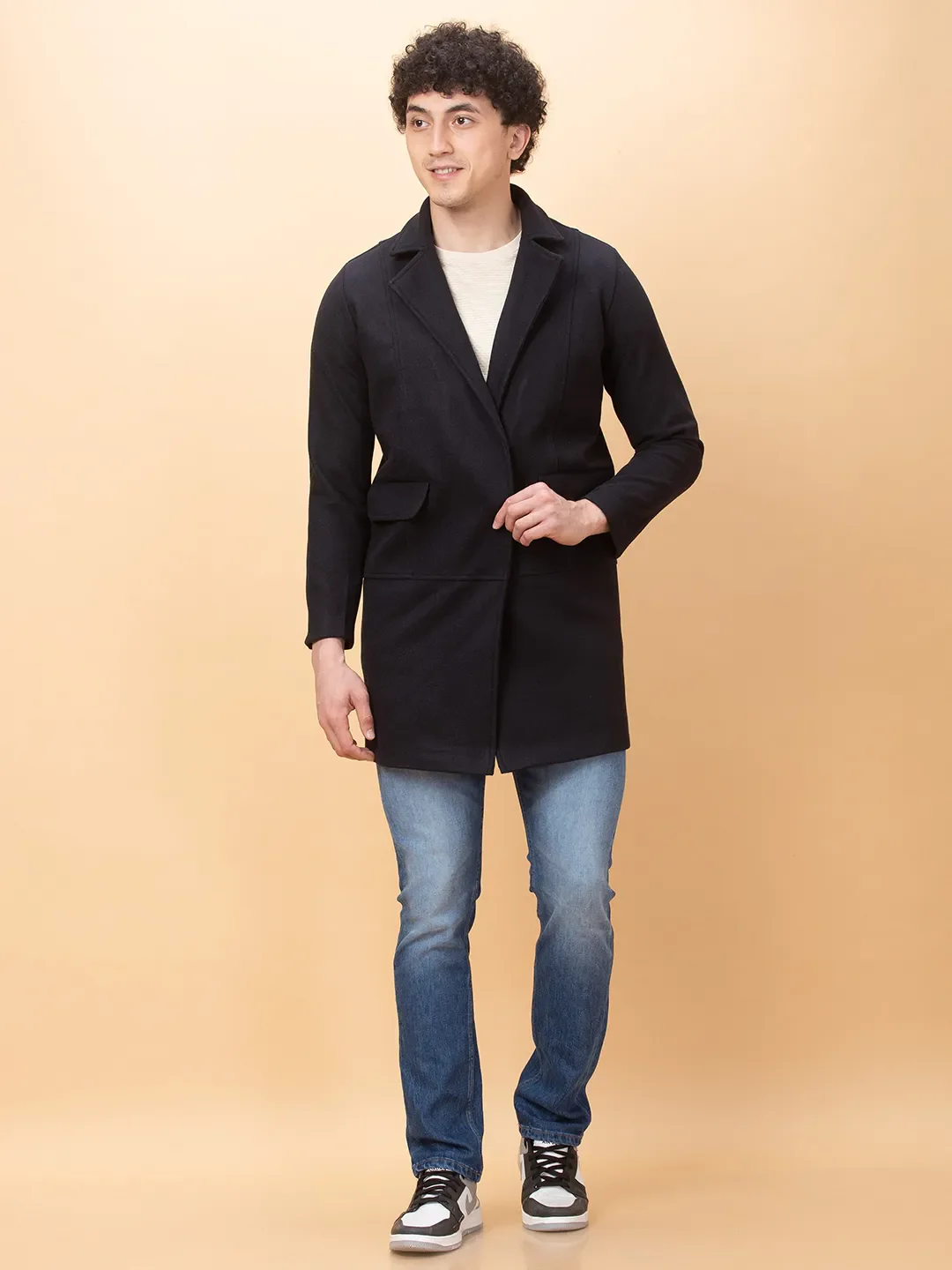 Blue Regular Fit Long Sleeves Men's Jacket by Being Human Clothing - Image 2