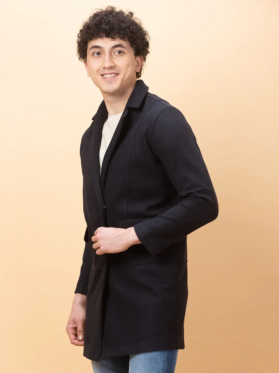 Blue Regular Fit Long Sleeves Men's Jacket by Being Human Clothing - Image 4