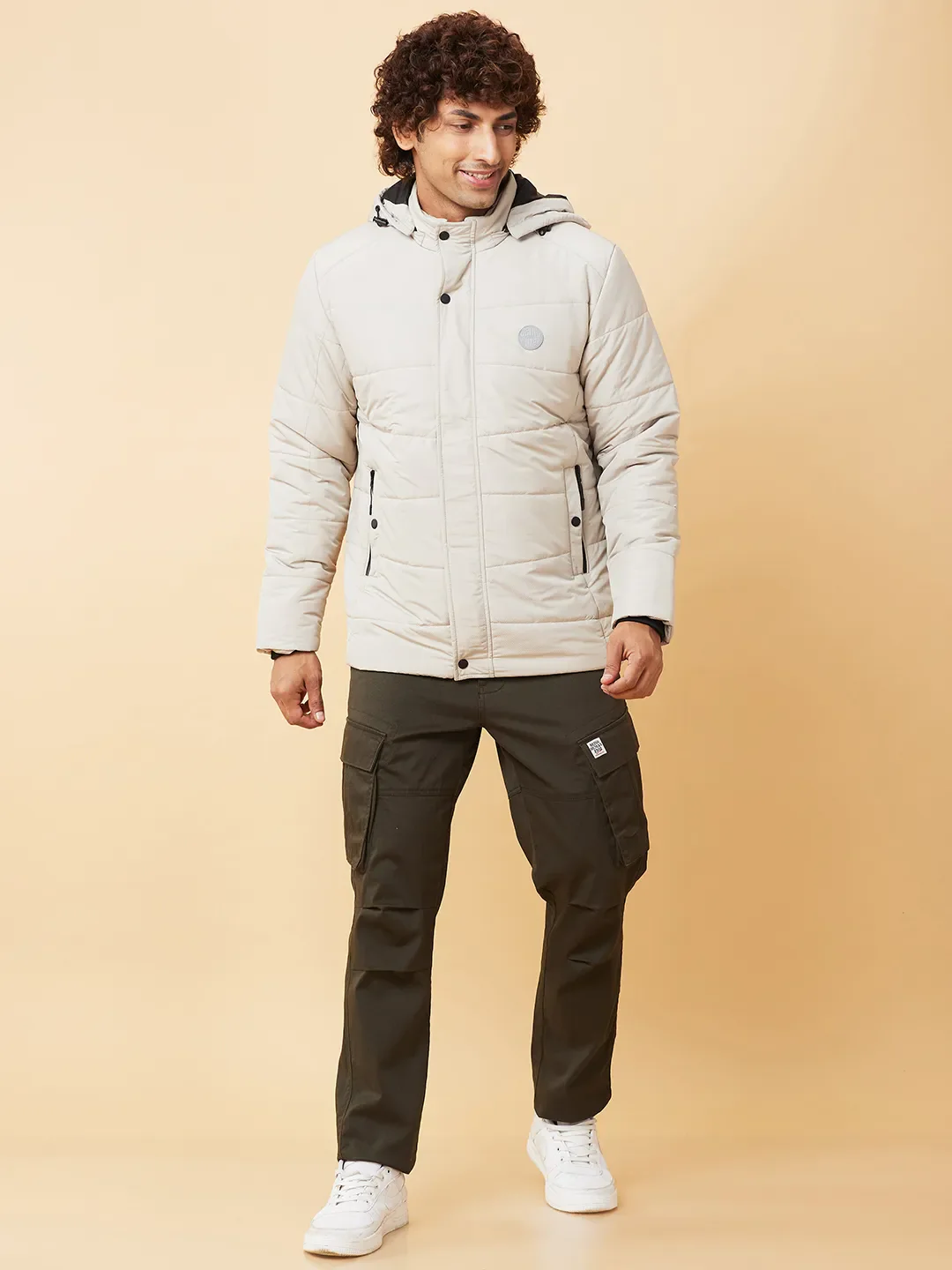 Grey Regular Fit Long Sleeves Men's Jacket by Being Human Clothing - Image 6