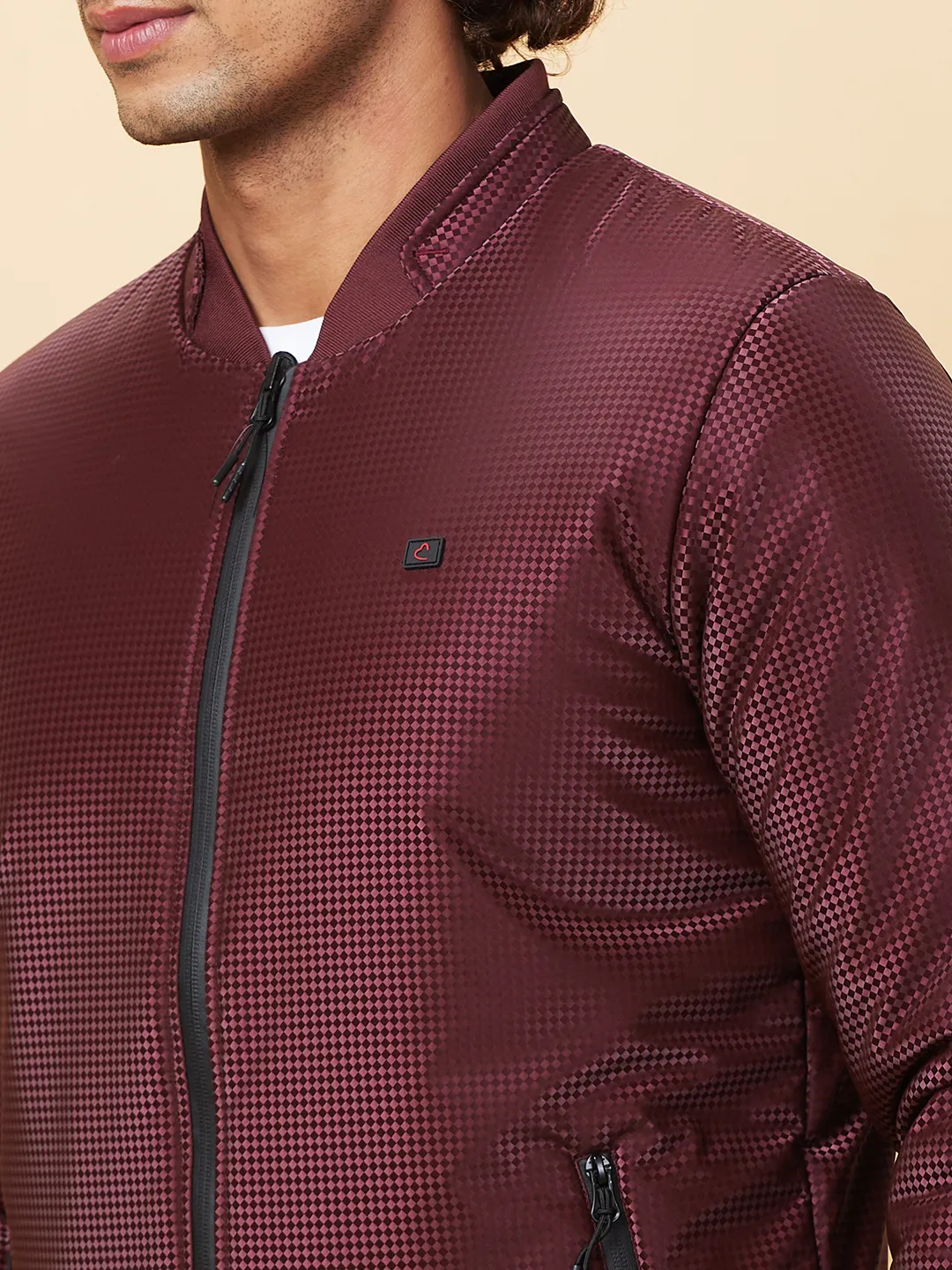 Wine Regular Fit Men's Jacket by Being Human Clothing - Image 5