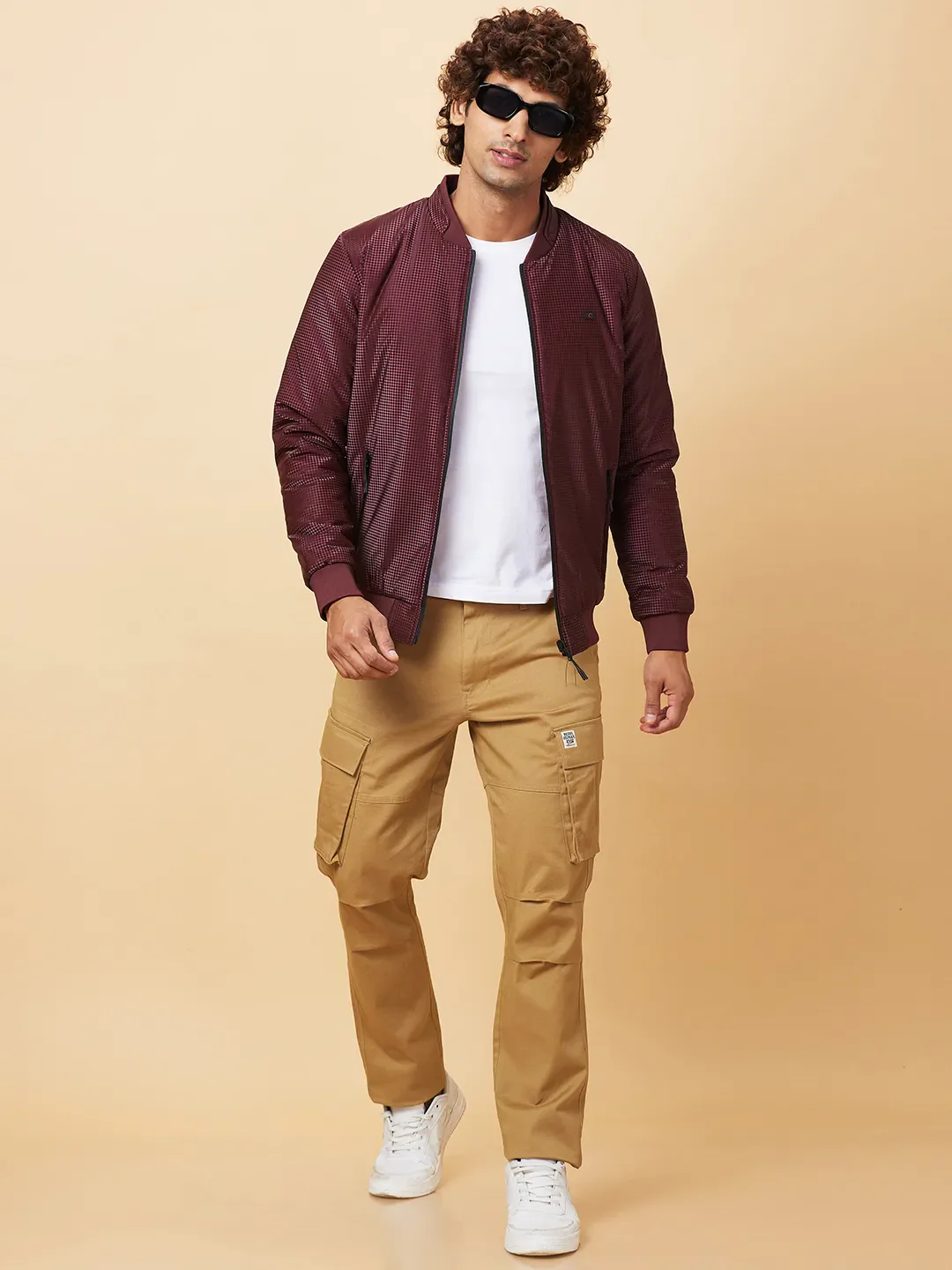 Wine Regular Fit Men's Jacket by Being Human Clothing - Image 6