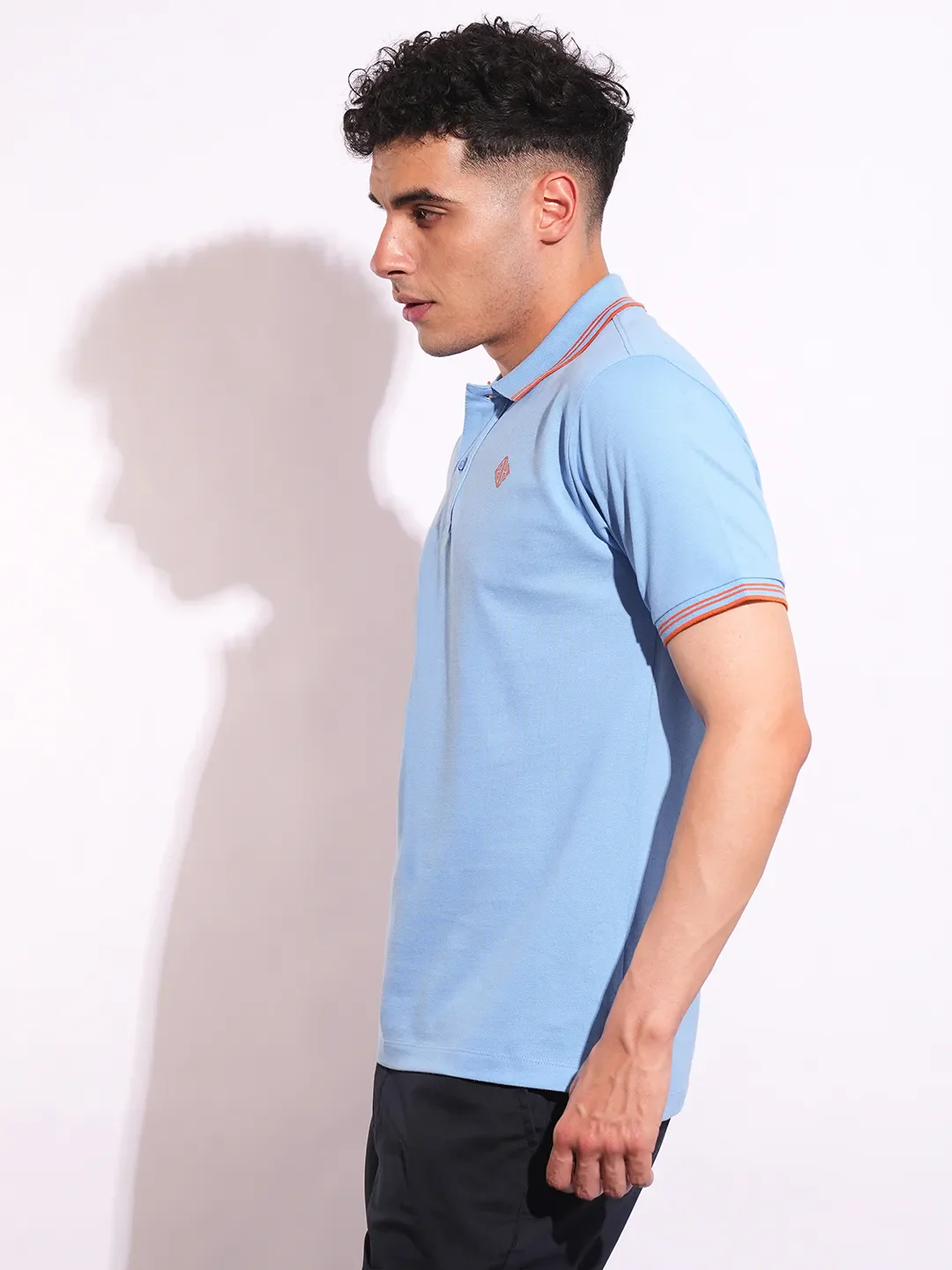 Blue Regular Fit Men's Polo T-Shirt by Being Human Clothing - Image 2