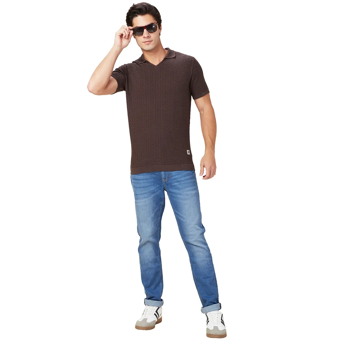 Brown Regular Fit Men's Polo T-Shirt by Being Human Clothing - Image 6