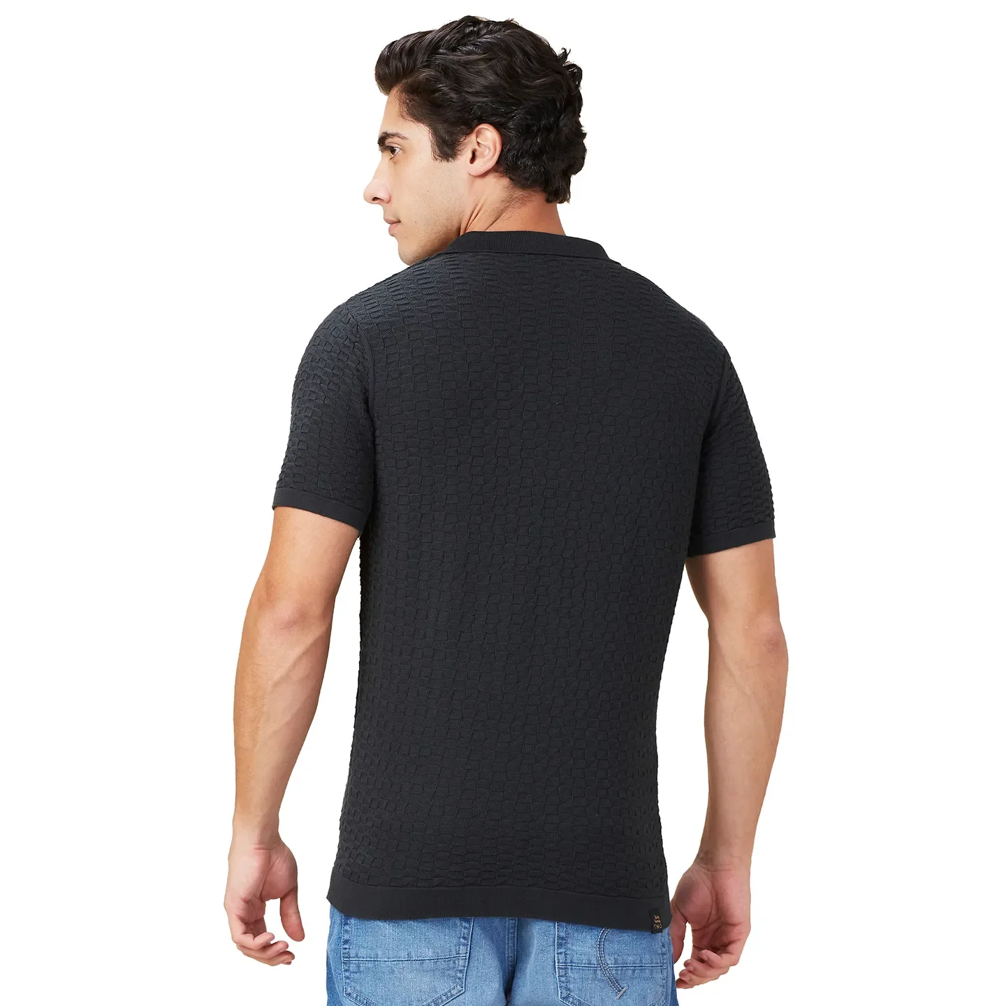 Dark Green Regular Fit Men's Polo T-Shirt by Being Human Clothing - Image 3