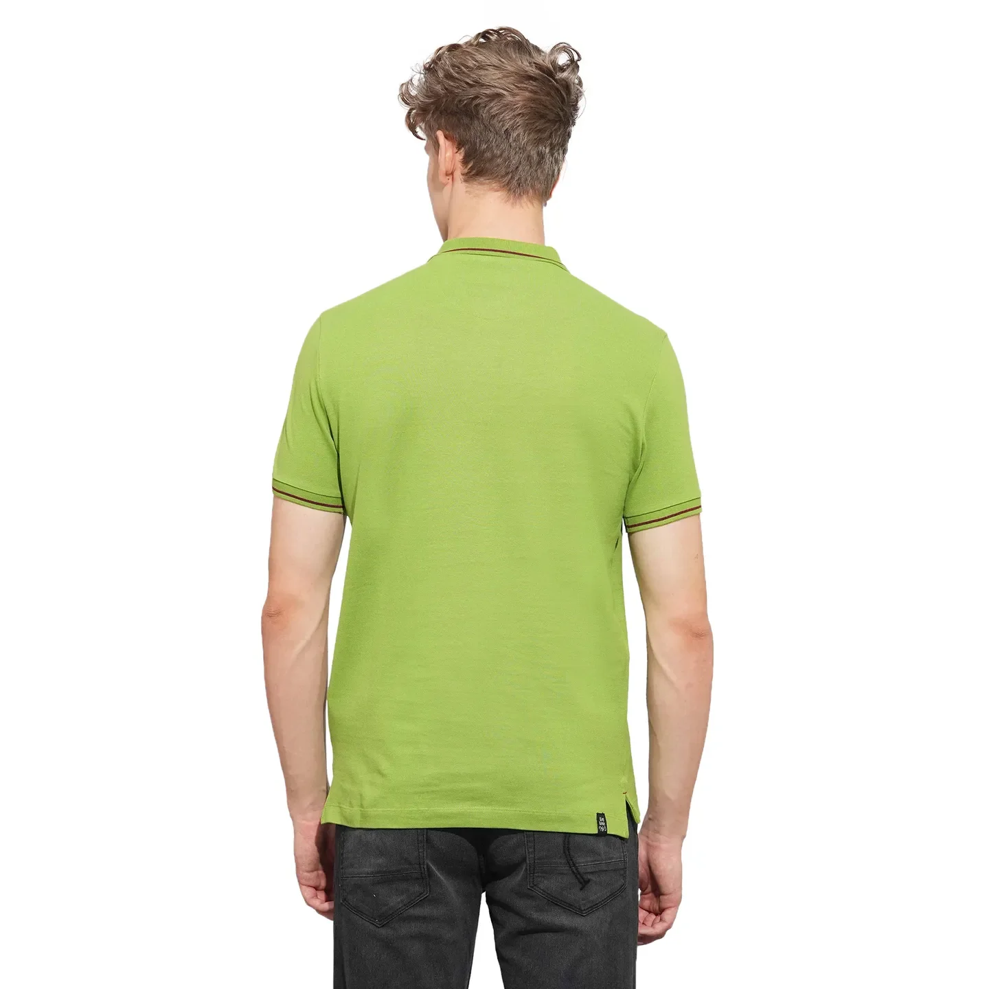 Green Regular Fit Men's Polo T-Shirt by Being Human Clothing - Image 3