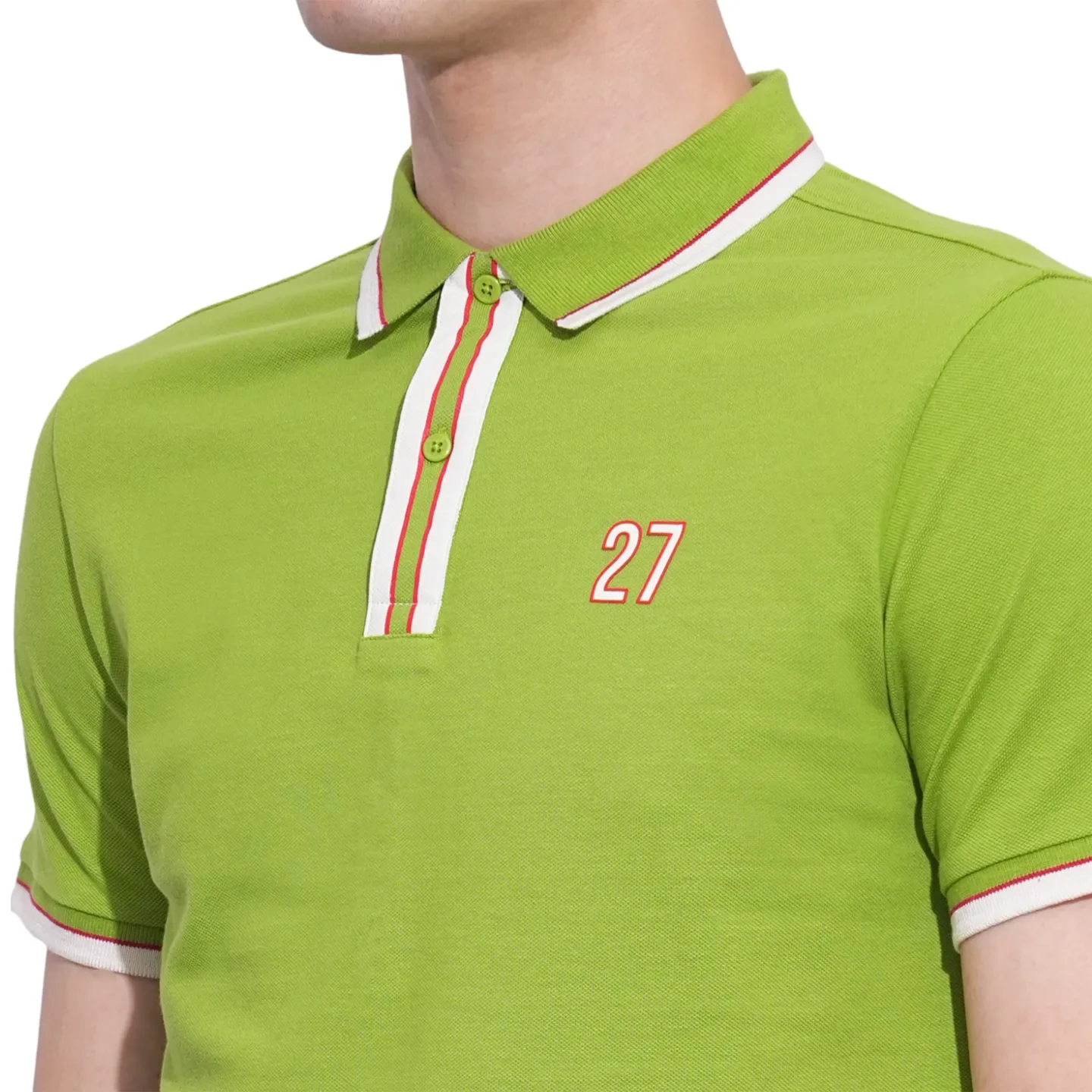 Green Regular Fit Men's Polo T-Shirt by Being Human Clothing - Image 5