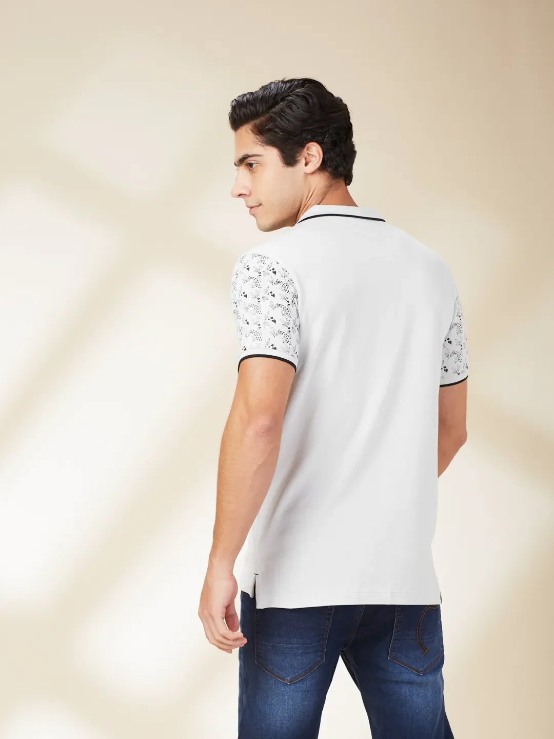 Grey Regular Fit Men's Polo T-Shirt by Being Human Clothing - Image 3