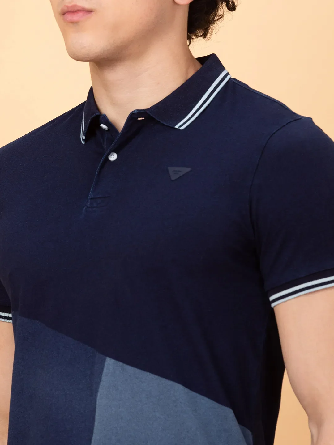 Indigo Regular Fit Men's Polo T-shirt by Being Human Clothing - Image 5