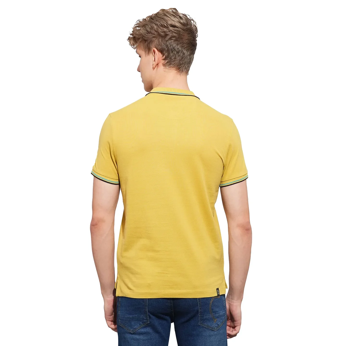 Khaki Regular Fit Men's Polo T-Shirt by Being Human Clothing - Image 3