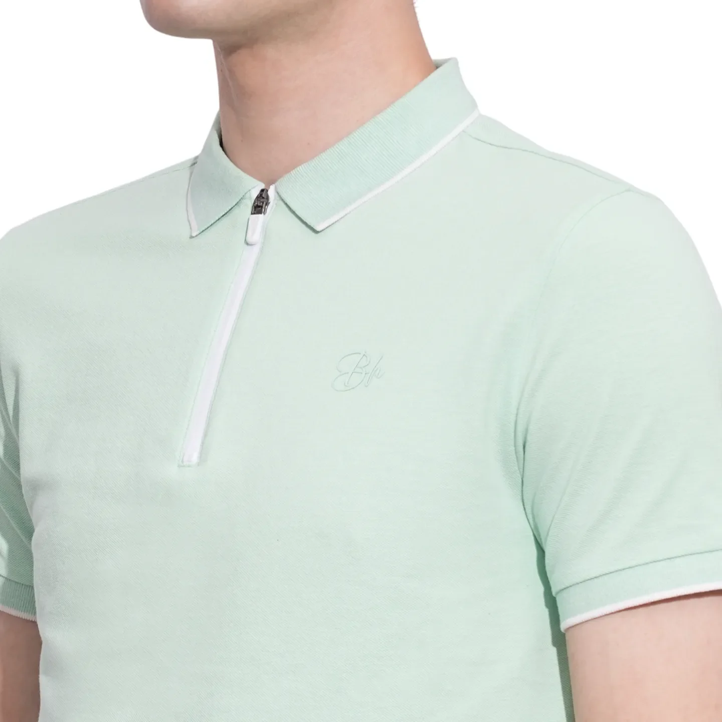 Green Regular Fit Men's Polo T-Shirt by Being Human Clothing - Image 5