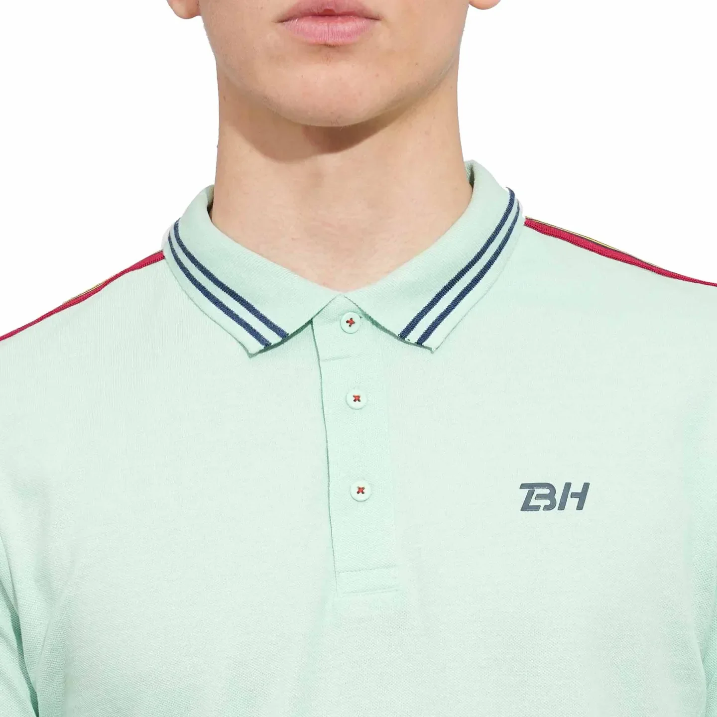 Green Regular Fit Men's Polo T-Shirt by Being Human Clothing - Image 5