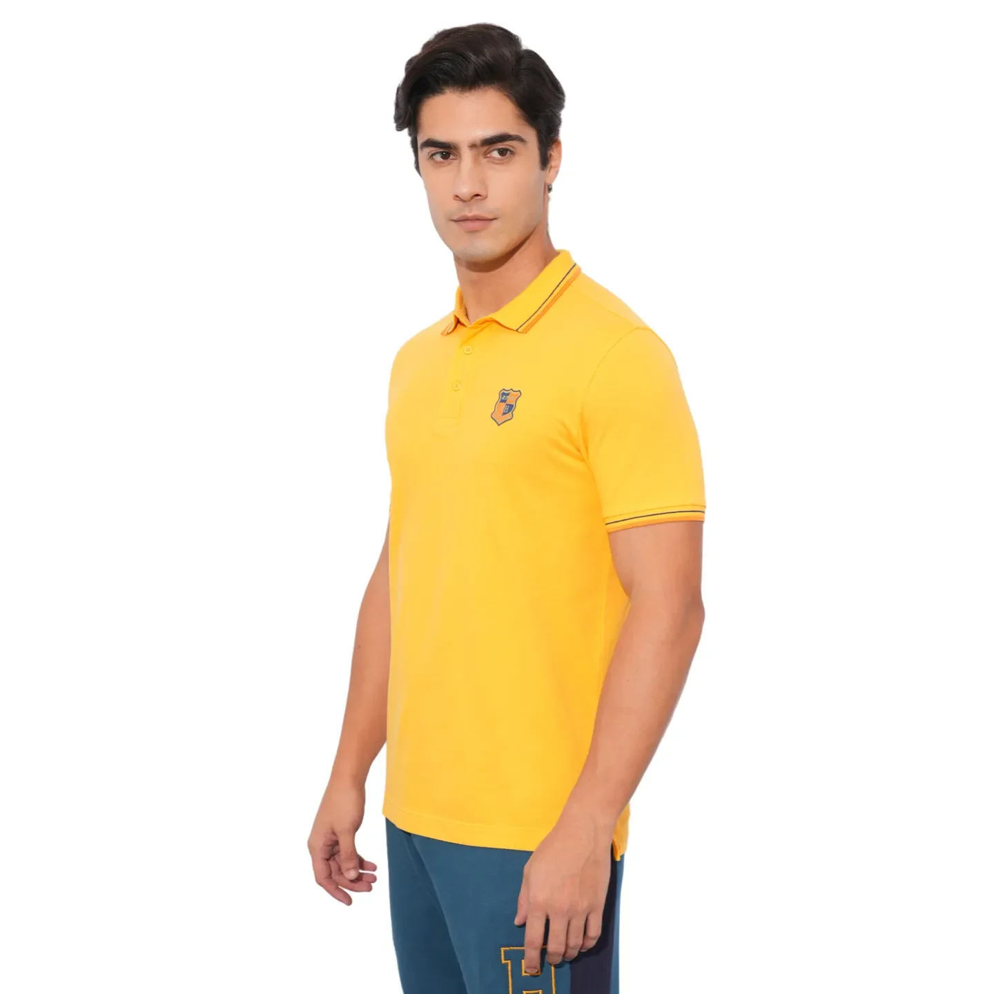 Mustard Regular Fit Men's Polo T-Shirt by Being Human Clothing - Image 2