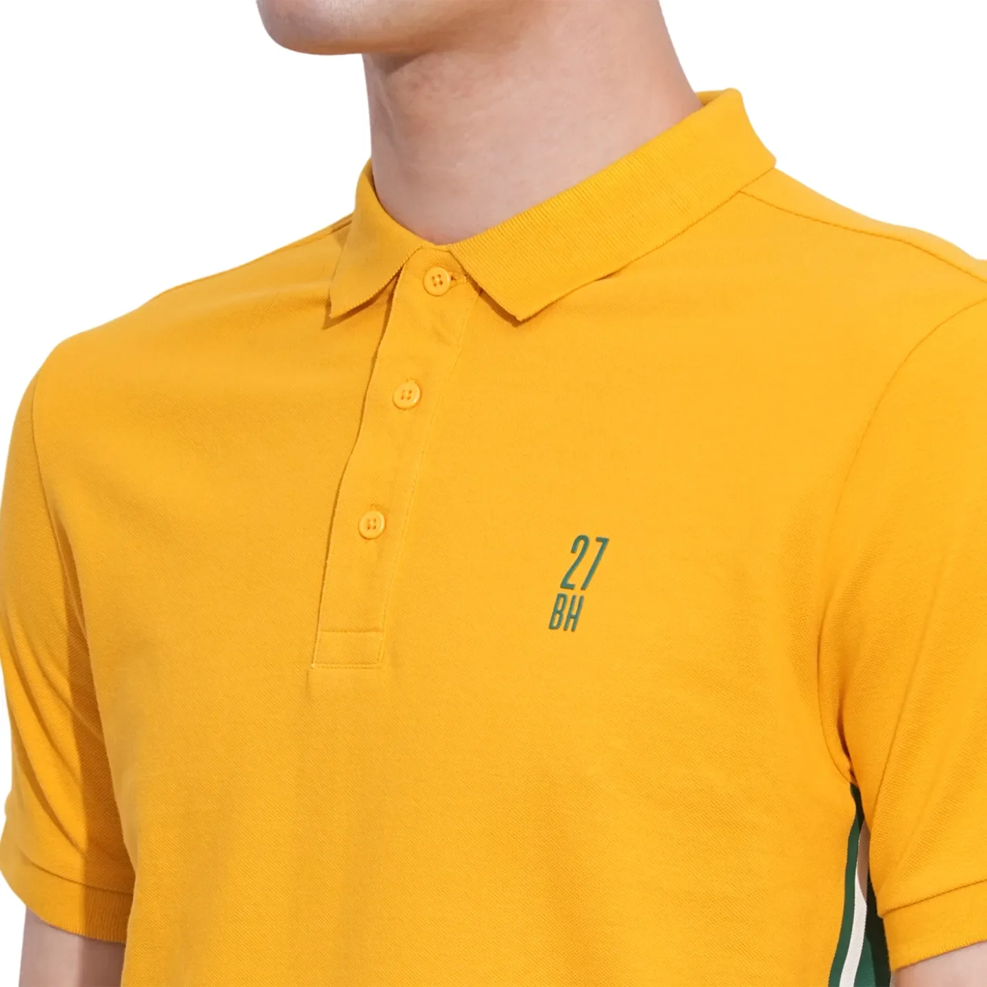 Mustard Regular Fit Men's Polo T-Shirt by Being Human Clothing - Image 5