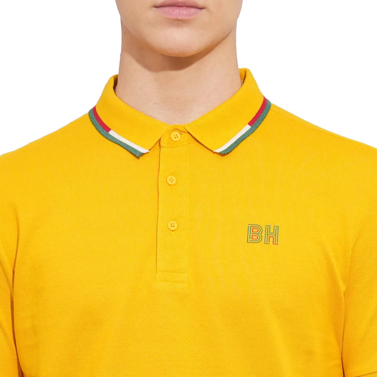 Mustard Regular Fit Men's Polo T-Shirt by Being Human Clothing - Image 5