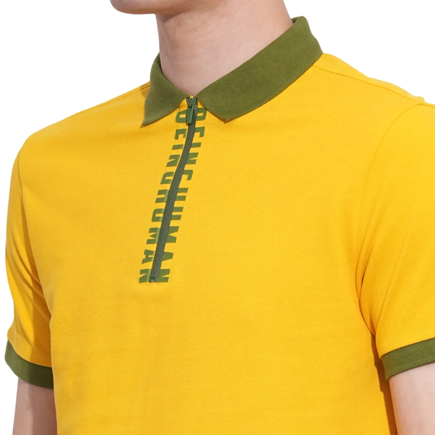 Mustard Regular Fit Men's Polo T-Shirt by Being Human Clothing - Image 5