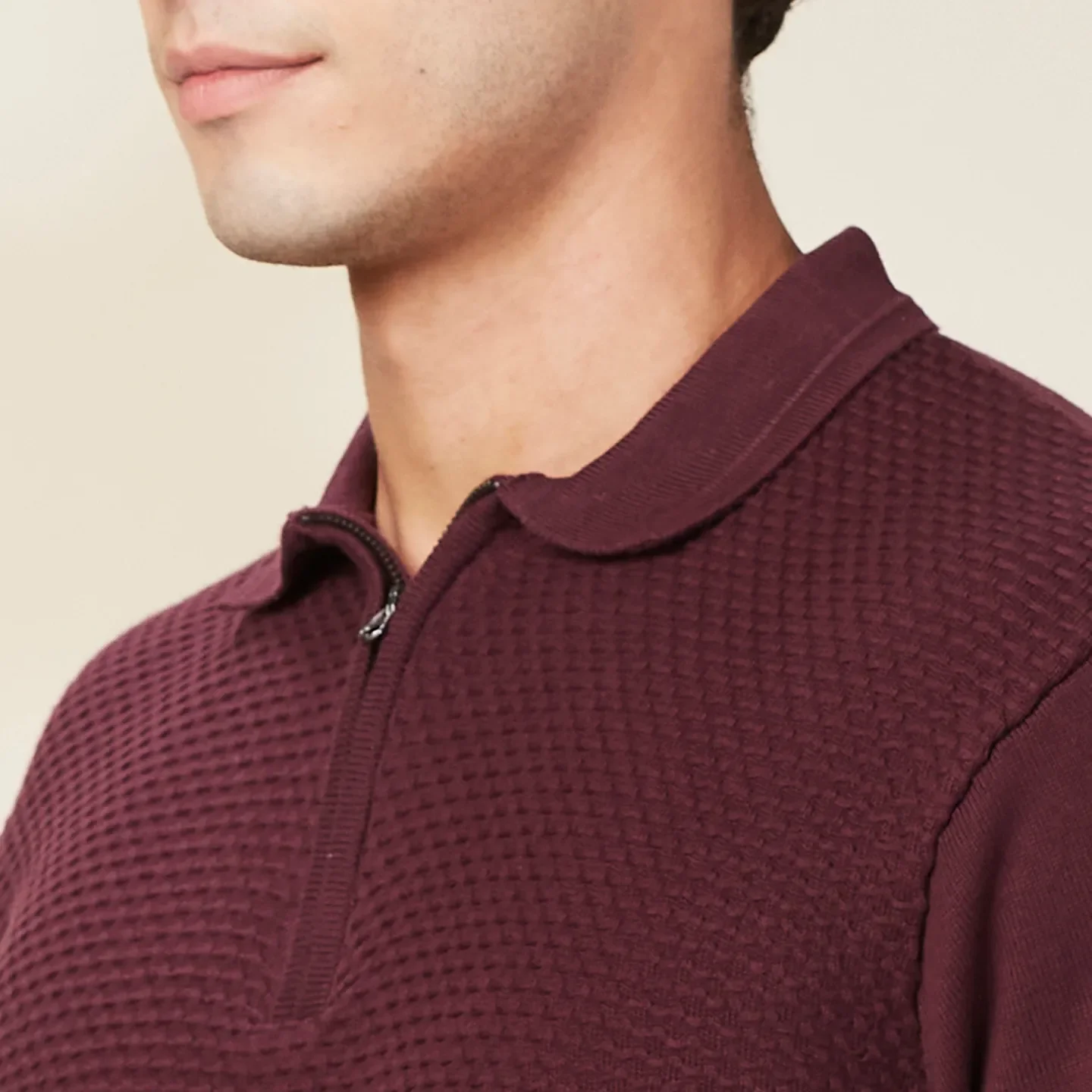 Wine Regular Fit Men's Polo T-Shirt by Being Human Clothing - Image 5