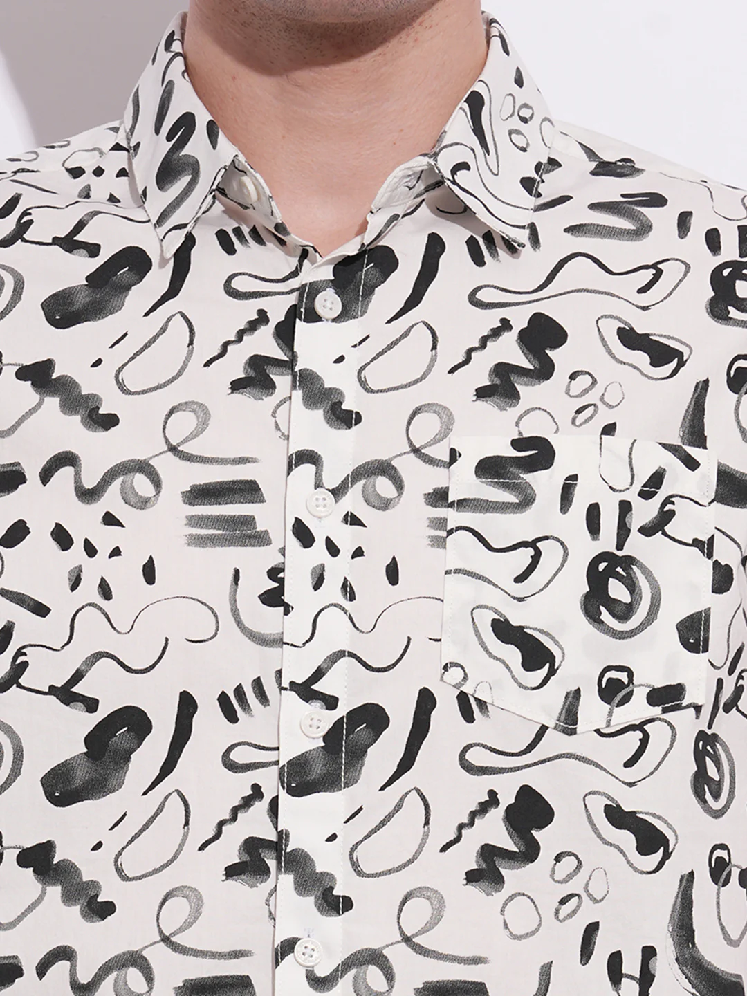 Black Regular Fit Regular Collar Men's Shirt by Being Human Clothing - Image 4