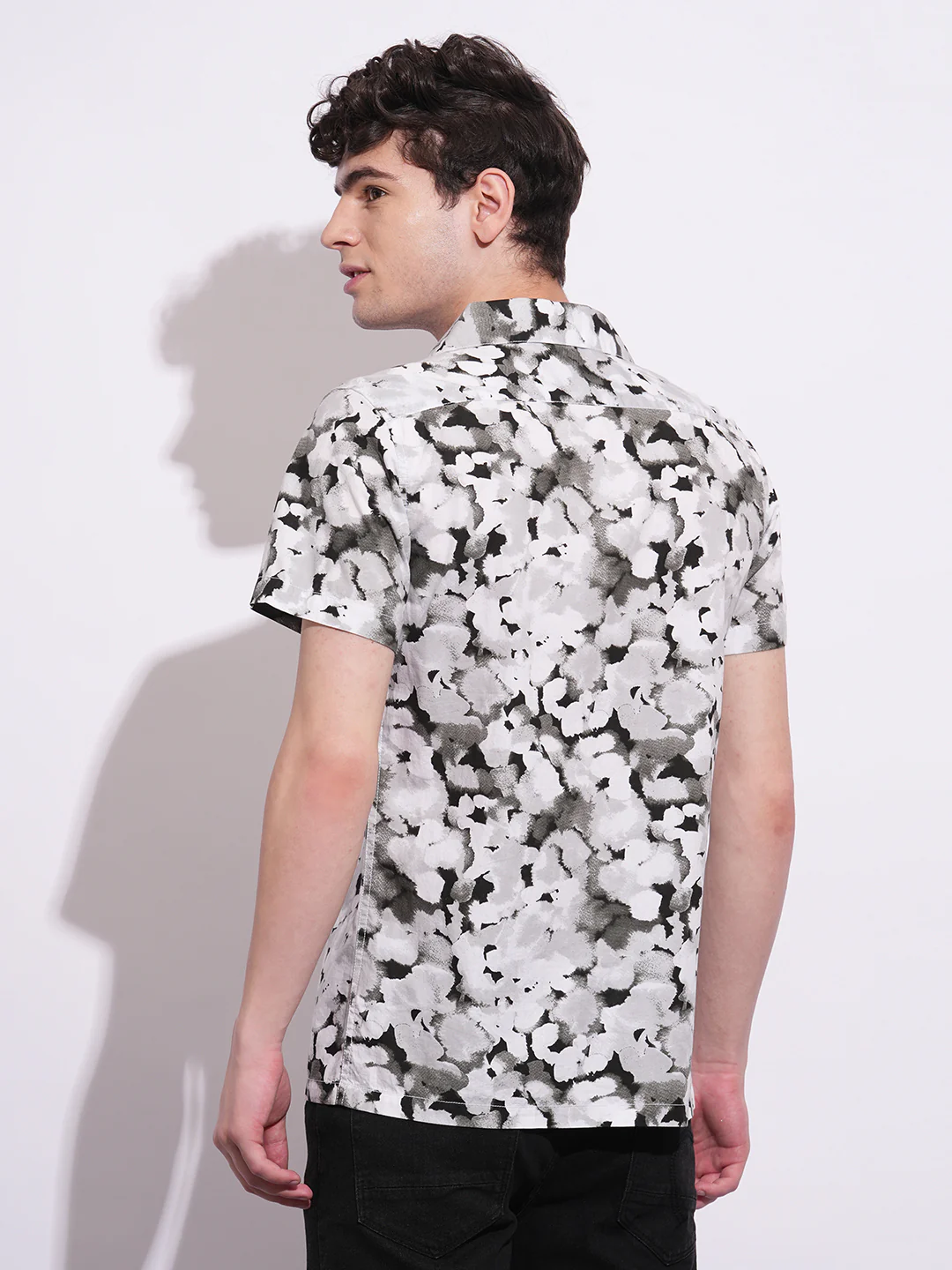 Black Regular Fit Regular Collar Men's Shirt by Being Human Clothing - Image 3