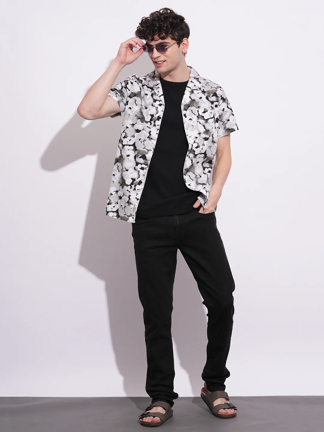 Black Regular Fit Regular Collar Men's Shirt by Being Human Clothing - Image 5