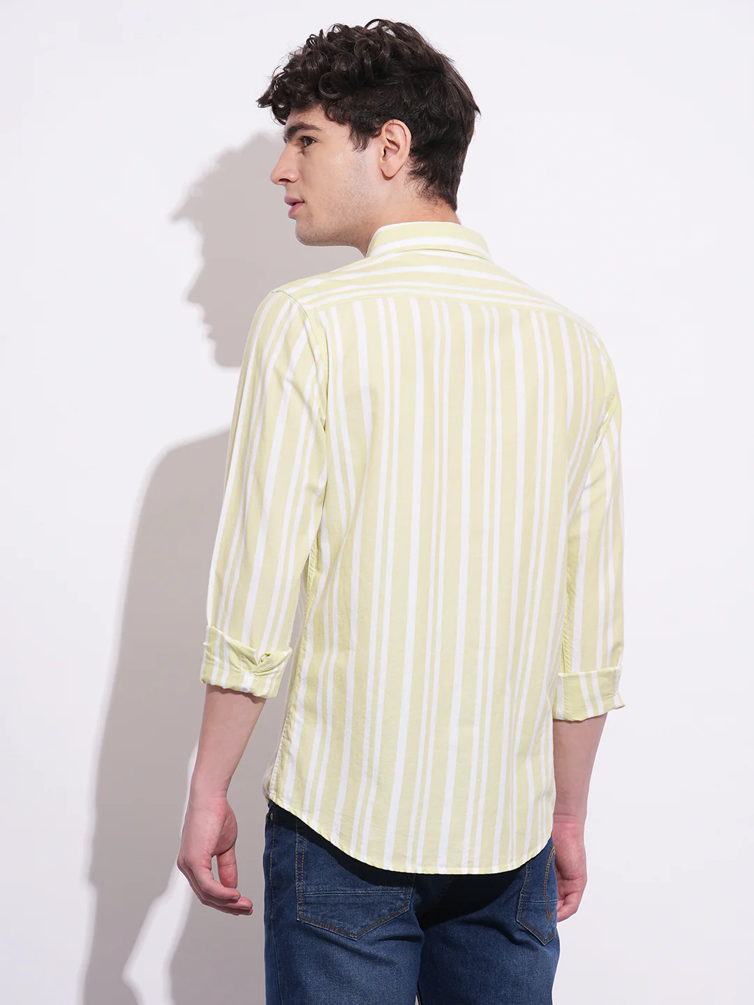 Green Regular Fit Regular Collar Men's Shirt by Being Human Clothing - Image 3