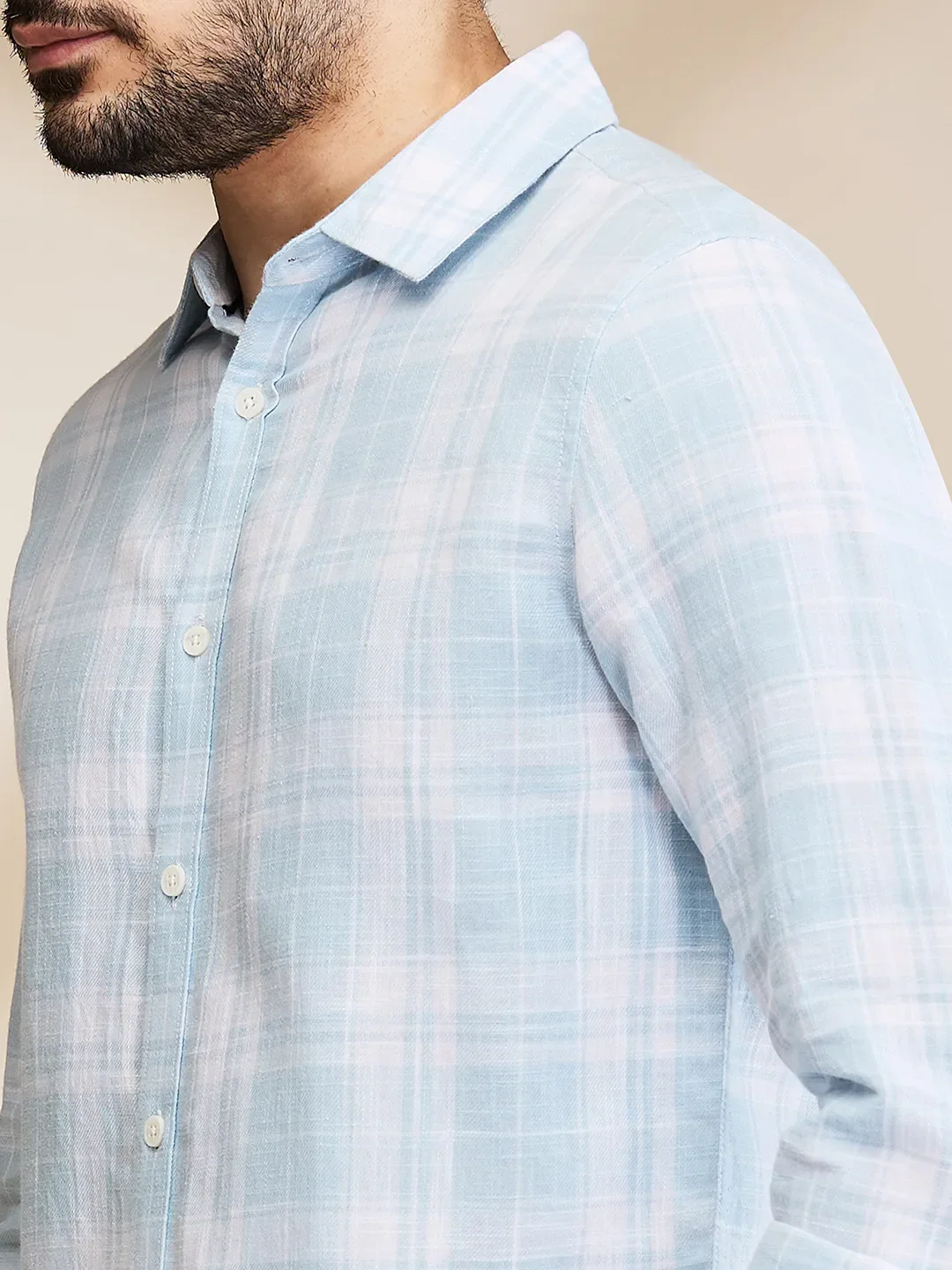 Aqua Slim Fit Regular Collar Men's Shirt by Being Human Clothing - Image 5