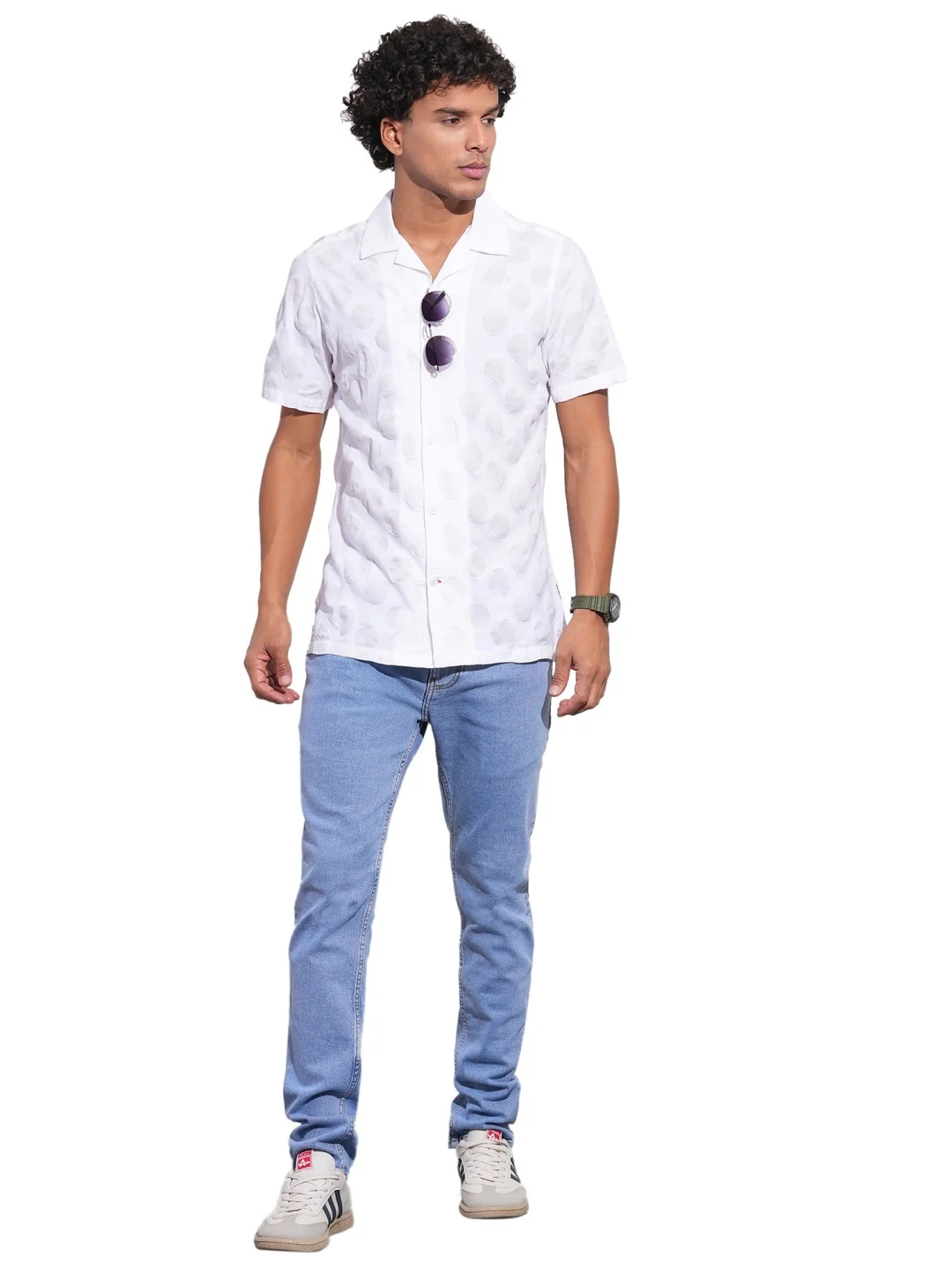 Beige Regular Fit Regular Collar Men's Shirt by Being Human Clothing - Image 5