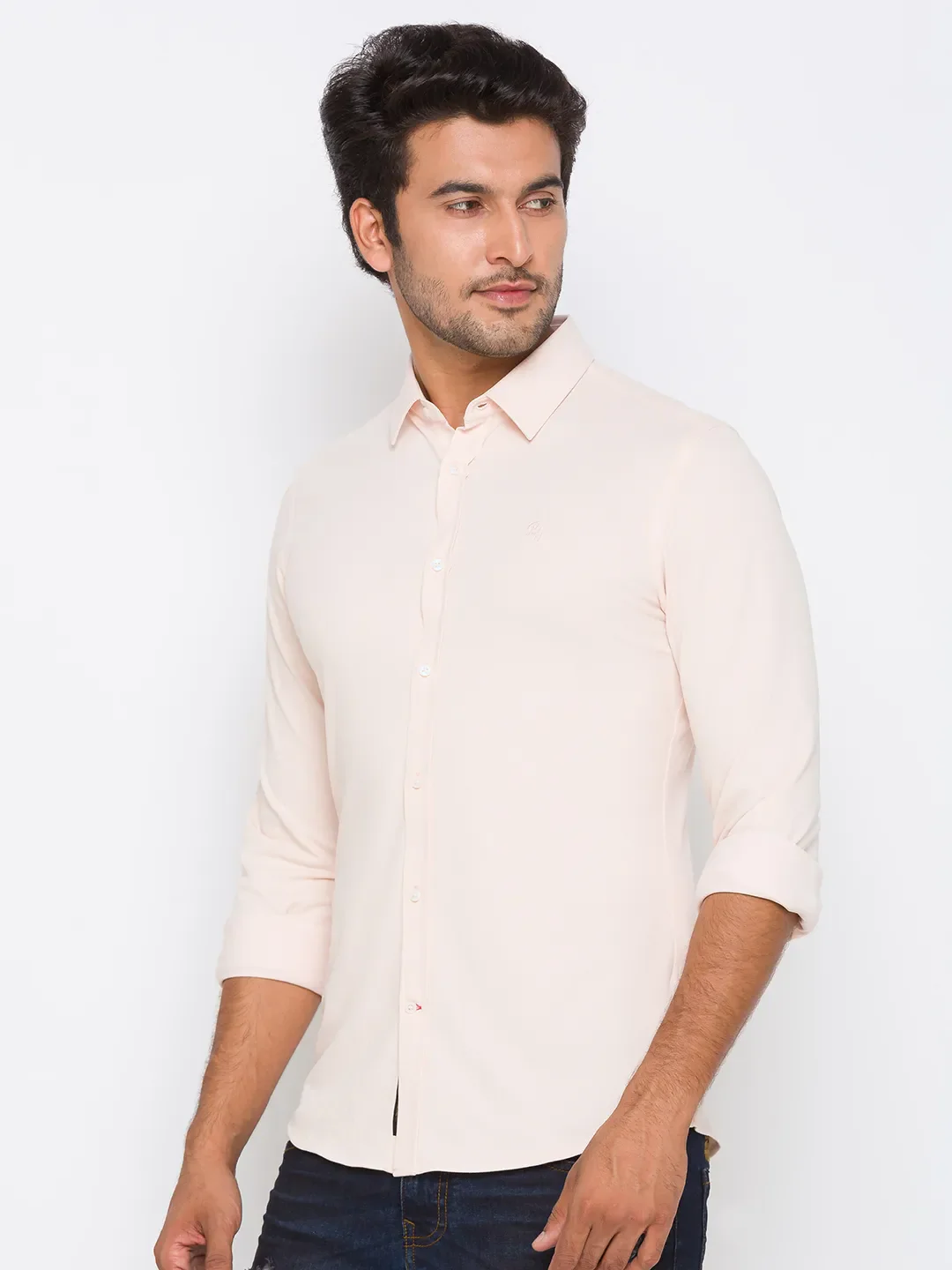 orange Super Slim Fit Regular Collar Long Sleeves Men's Shirt by Being Human Clothing - Image 5