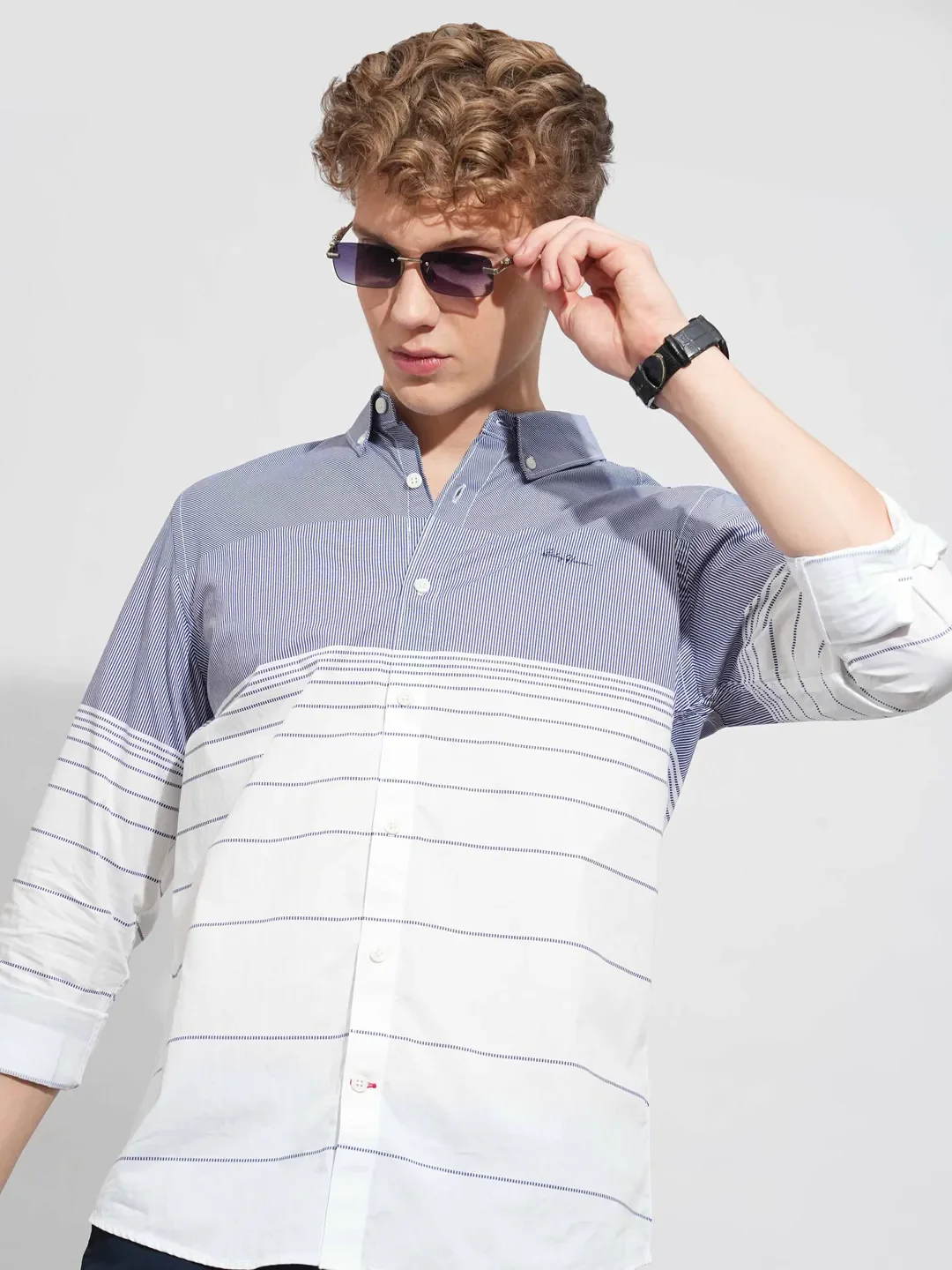 White Slim Fit Regular Collar Men's Shirt by Being Human Clothing - Image 6