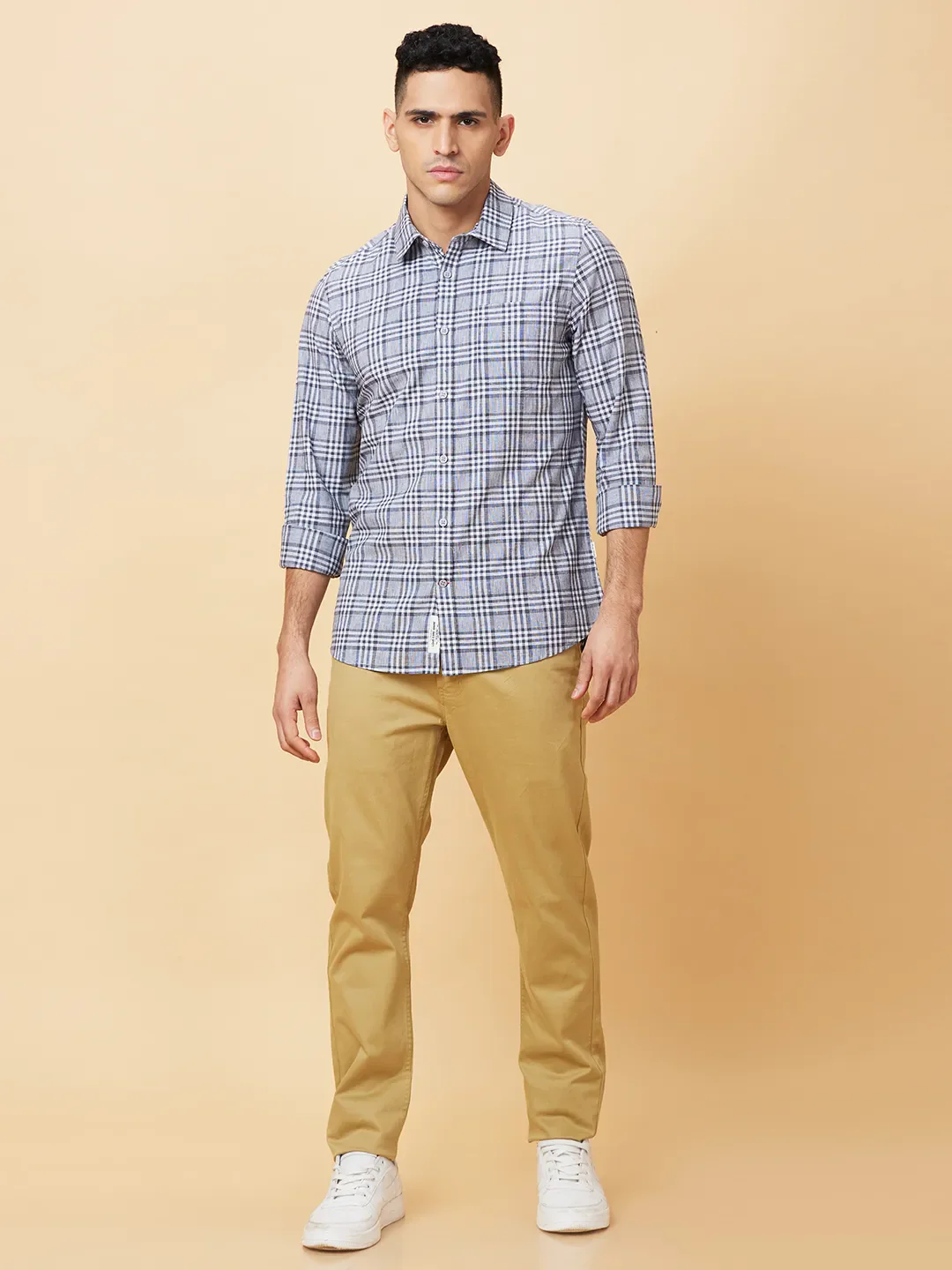 Black Slim Fit Regular Collar Men's Shirt by Being Human Clothing - Image 2