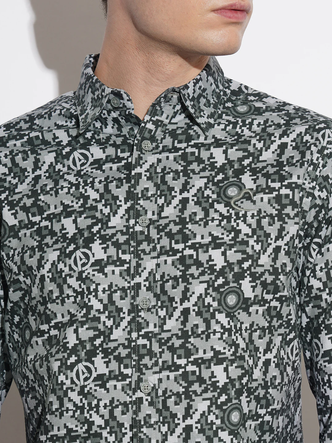 Black Comfort Fit Regular Collar Men's Shirt by Being Human Clothing - Image 4
