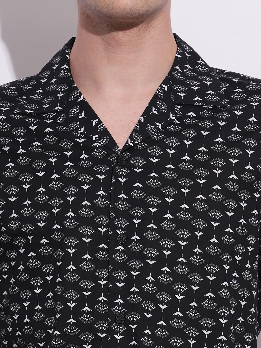 Black Slim Fit Regular Collar Men's Shirt by Being Human Clothing - Image 4
