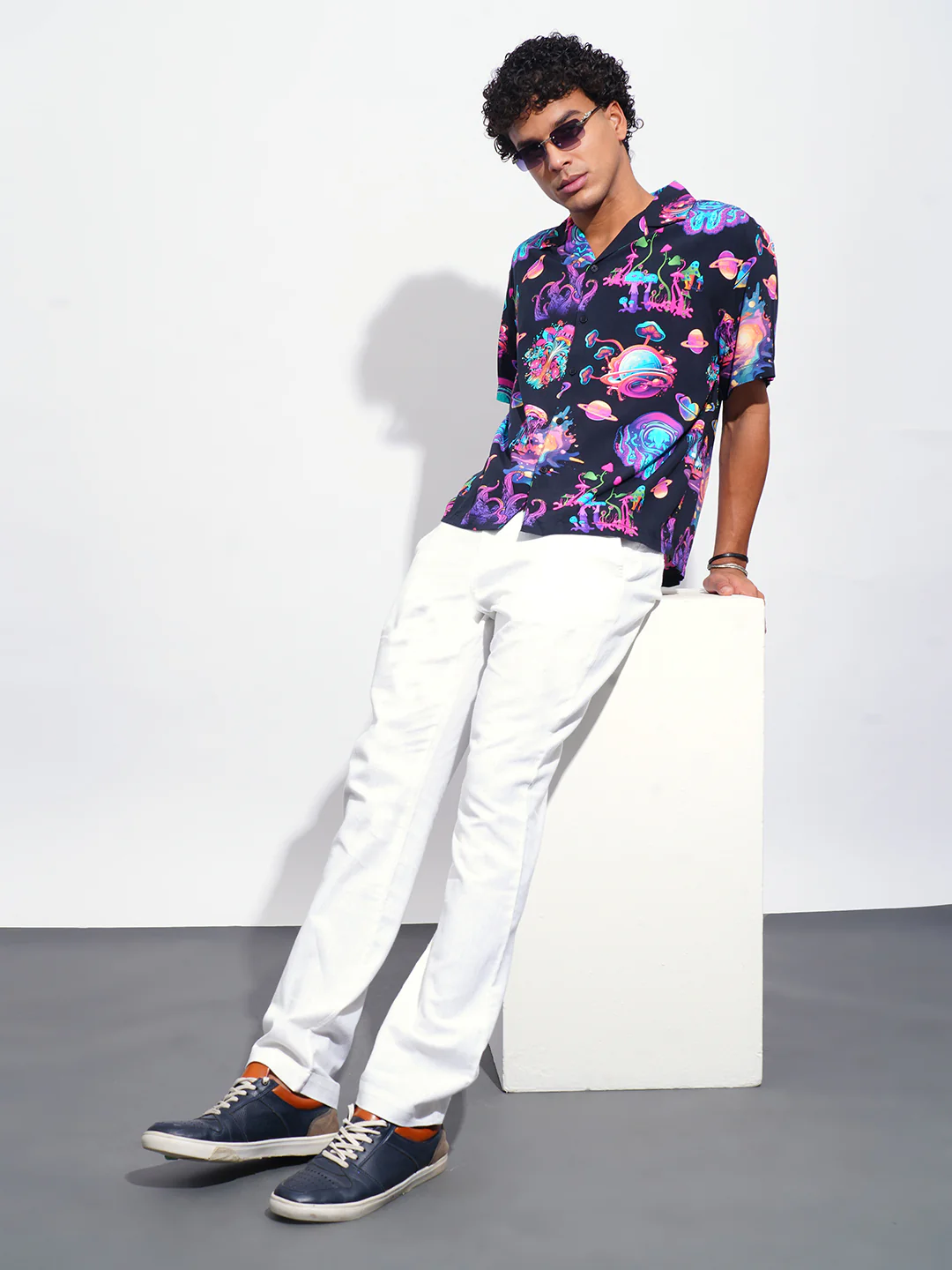Black Easy Fit Regular Collar Men's Shirt by Being Human Clothing - Image 5