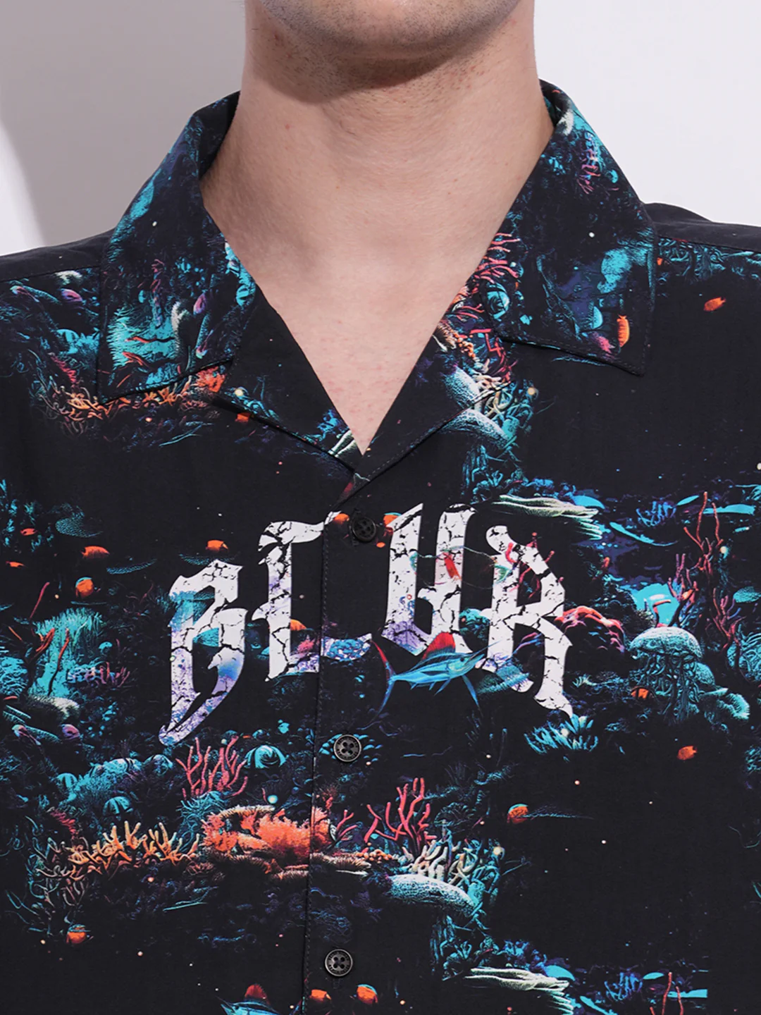 Black Easy Fit Regular Collar Men's Shirt by Being Human Clothing - Image 4