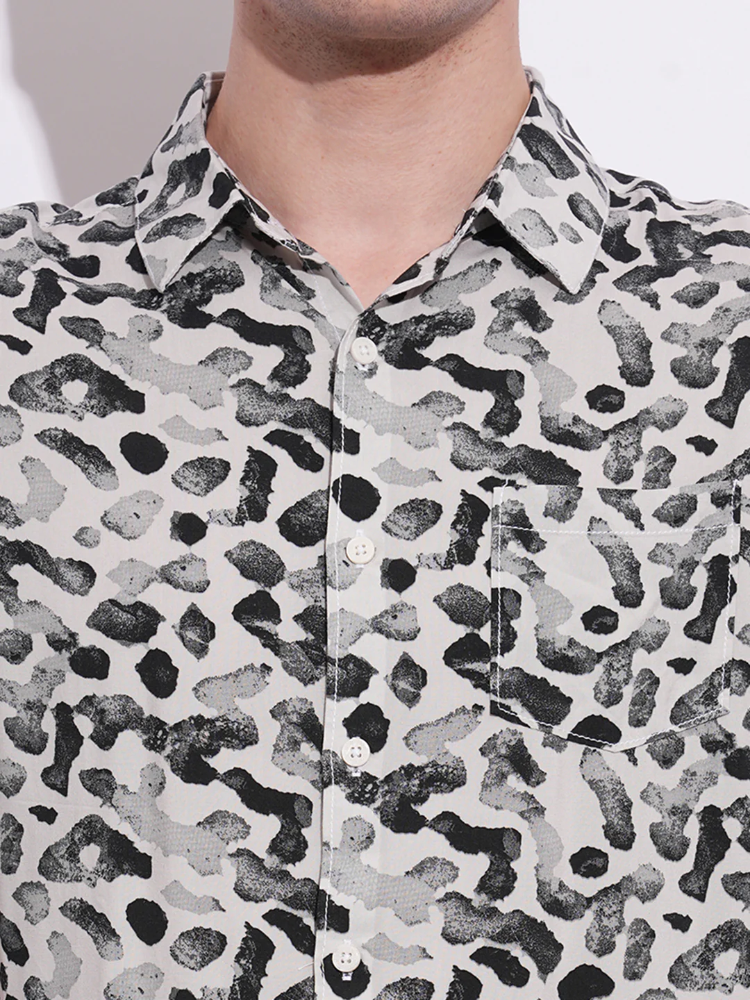 Black Regular Fit Regular Collar Men's Shirt by Being Human Clothing - Image 4