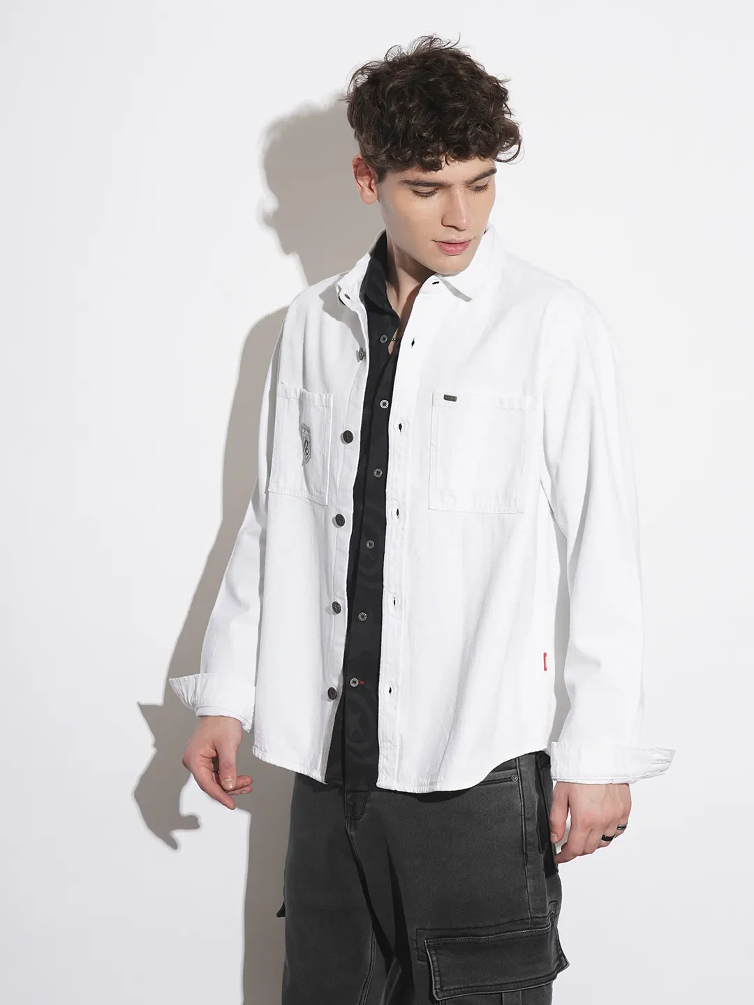 Blue Regular Fit Regular Collar Men's Shirt by Being Human Clothing - Image 3