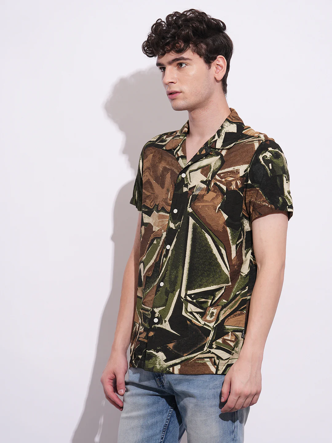Brown Regular Fit Regular Collar Men's Shirt by Being Human Clothing - Image 2