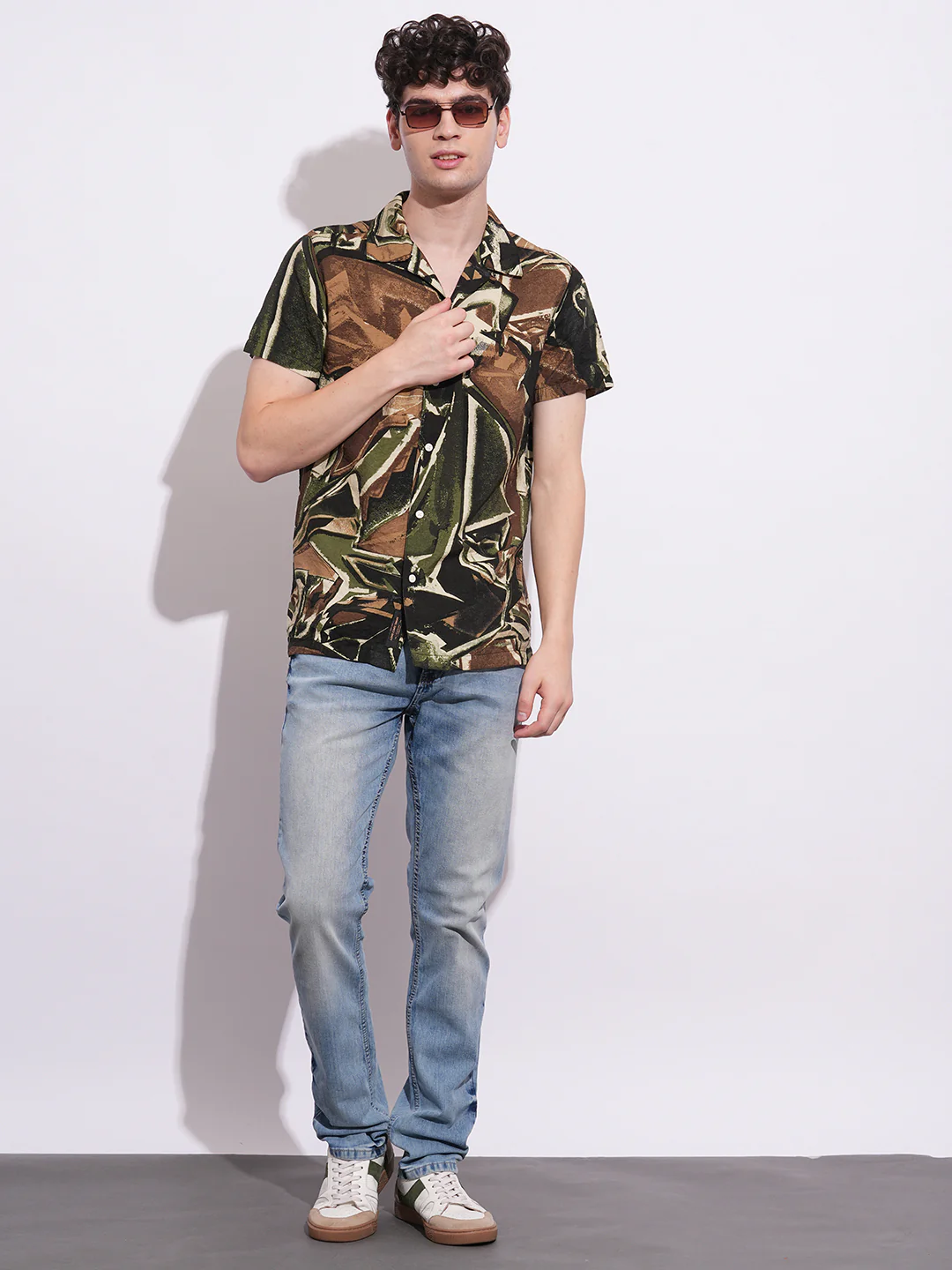 Brown Regular Fit Regular Collar Men's Shirt by Being Human Clothing - Image 5