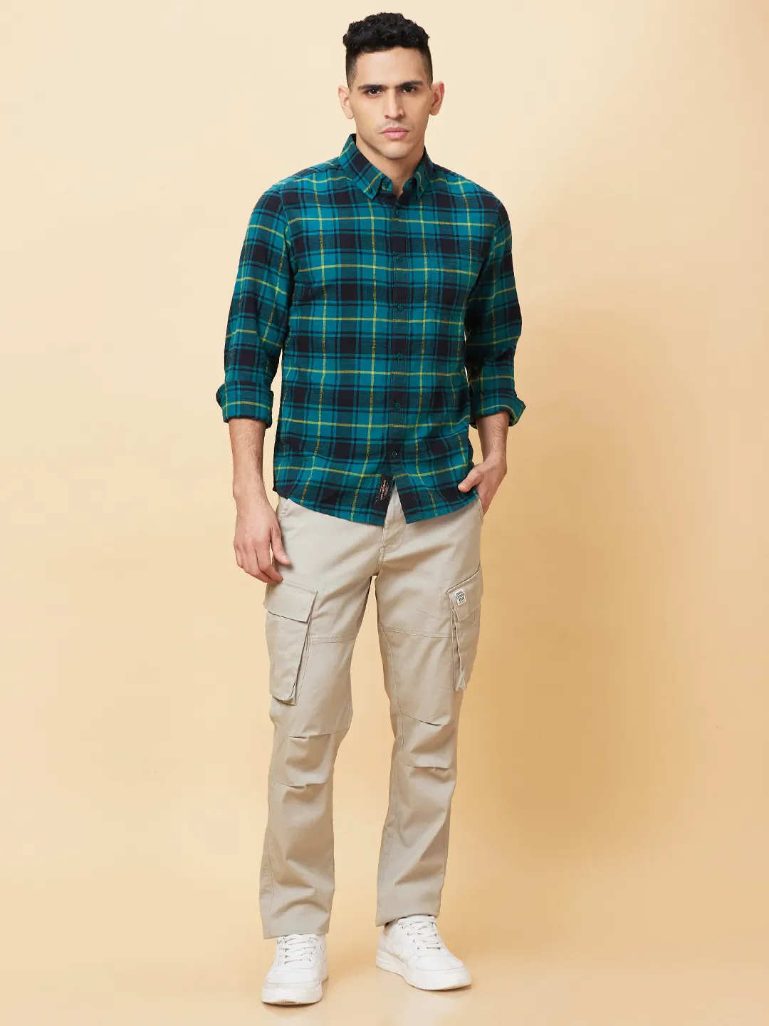 Emerald Slim Fit Regular Collar Men's Shirt by Being Human Clothing - Image 2