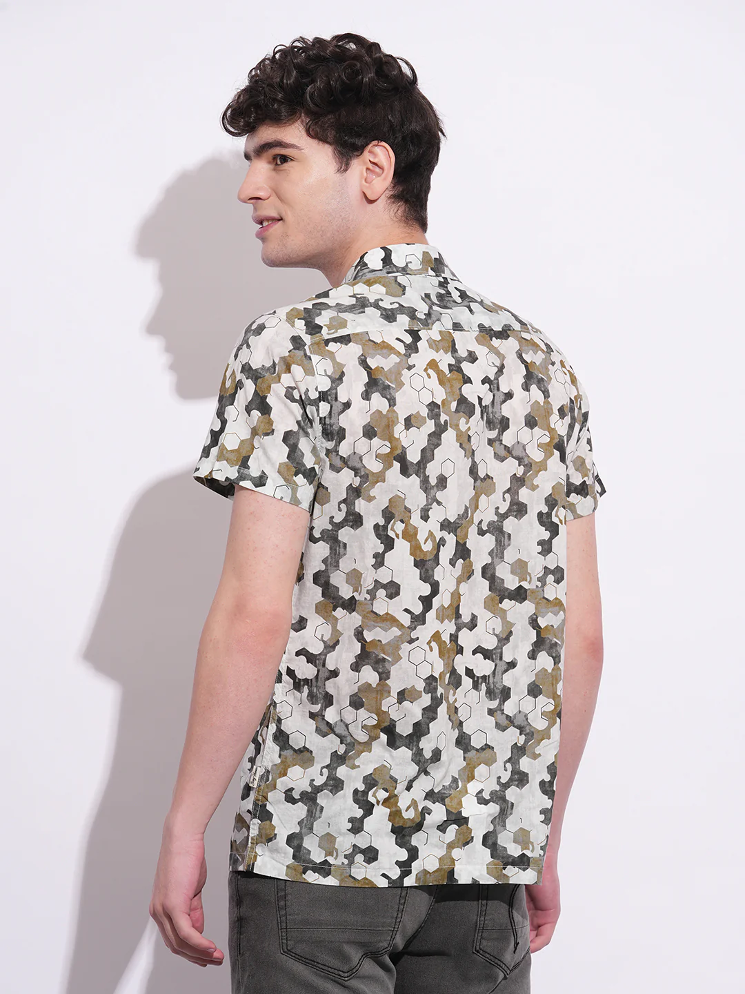 Olive Regular Fit Regular Collar Men's Shirt by Being Human Clothing - Image 3