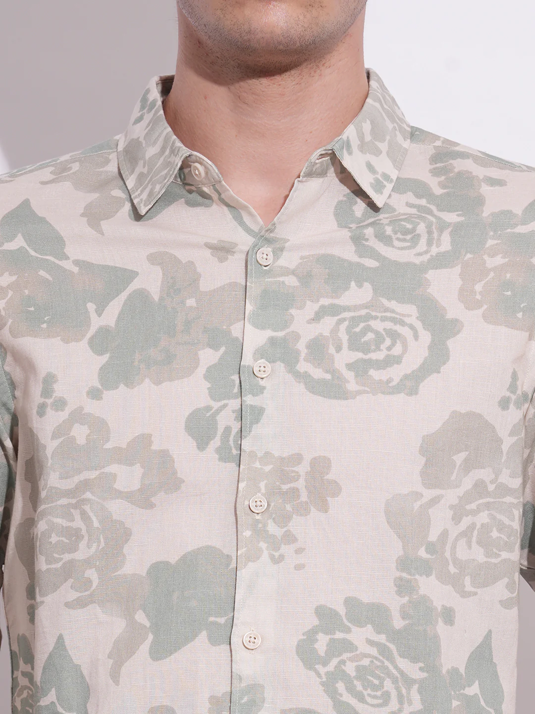 Grey Regular Fit Regular Collar Men's Shirt by Being Human Clothing - Image 4