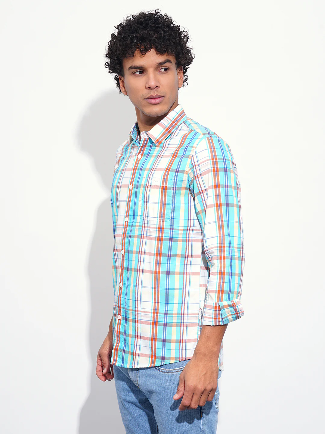 Mustard Regular Fit Regular Collar Men's Shirt by Being Human Clothing - Image 2