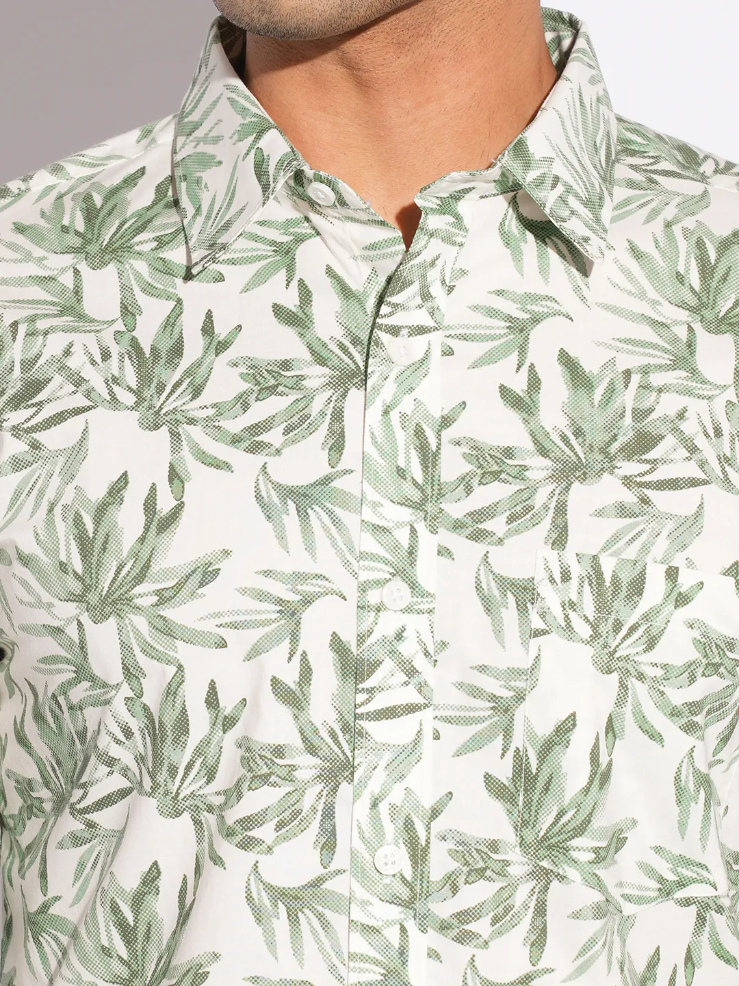 Olive Moderno Fit Regular Collar Long Sleeves Men's Shirt by Being Human Clothing - Image 5