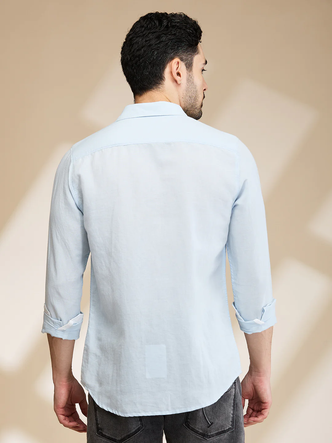 Sky Slim Fit Regular Collar Men's Shirt by Being Human Clothing - Image 3